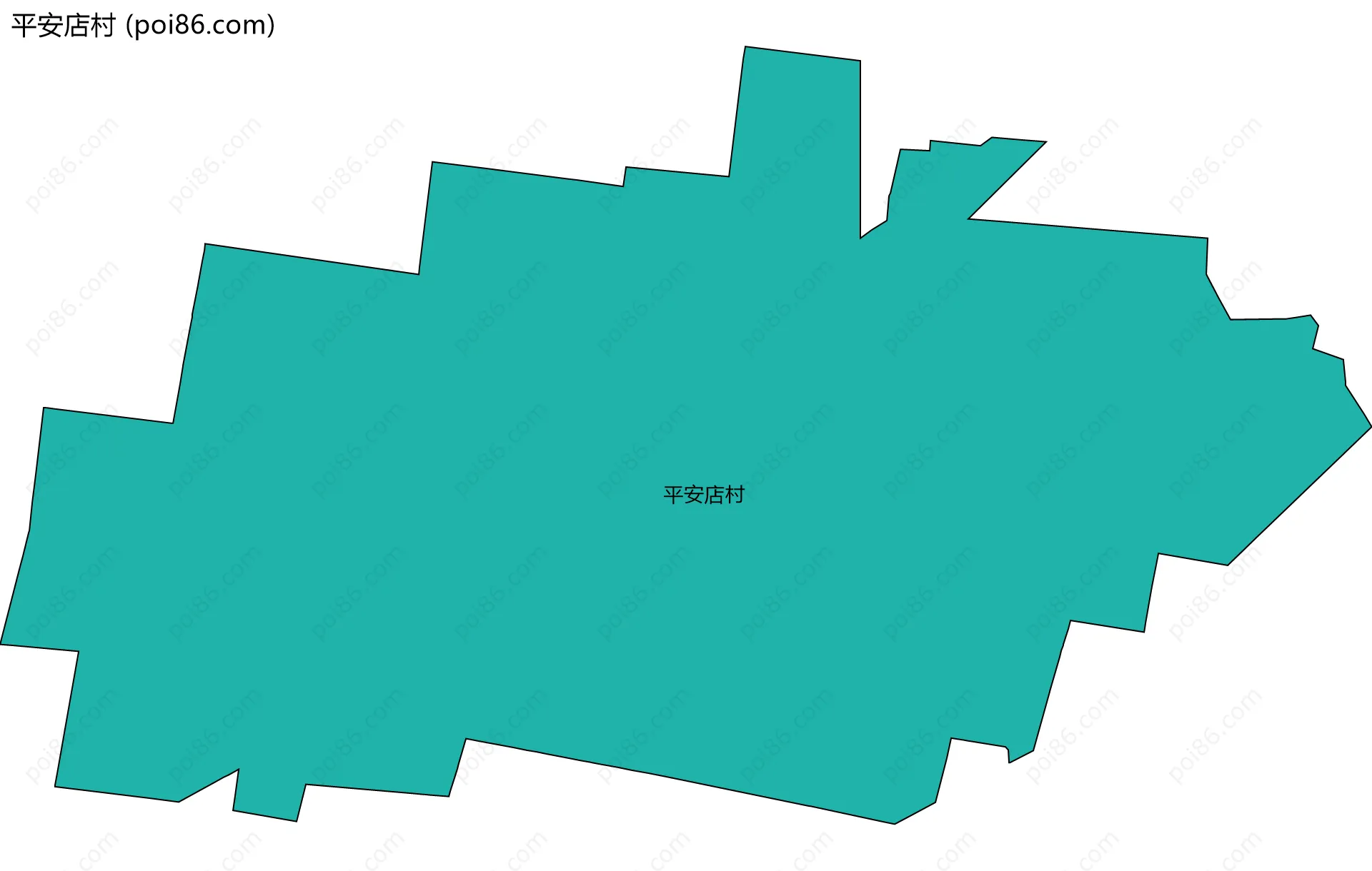 平安店村边界地图