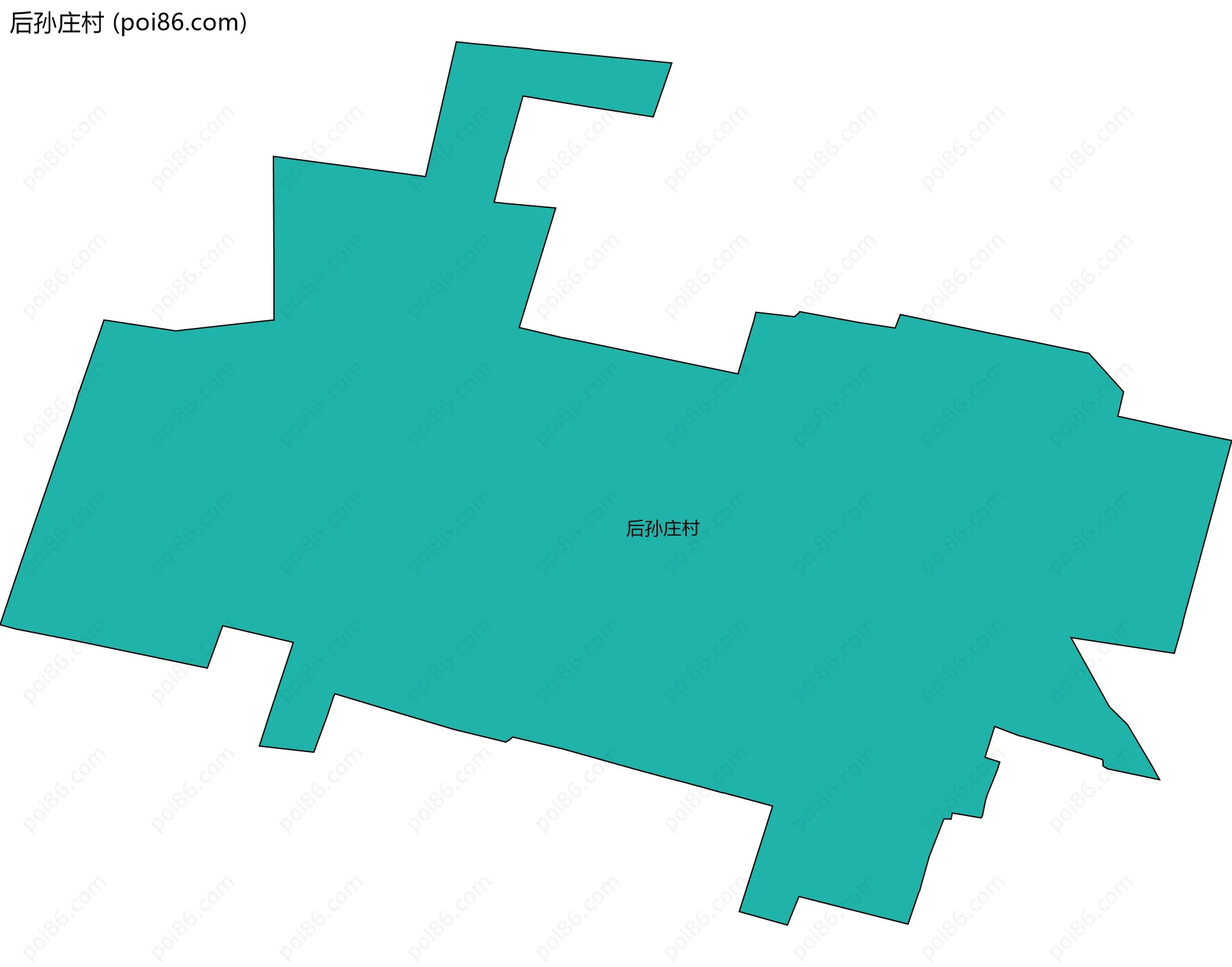 后孙庄村边界地图