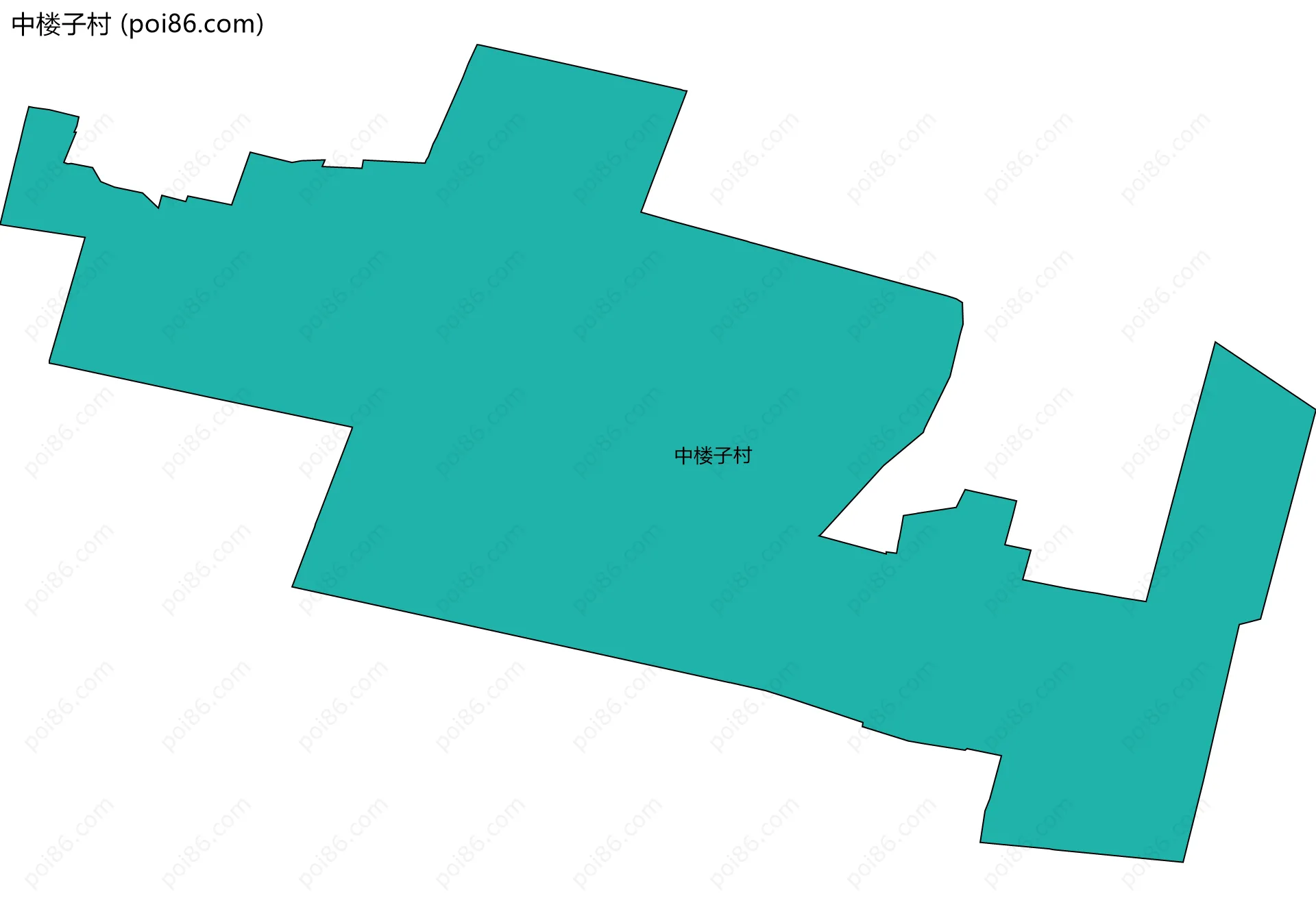 中楼子村边界地图