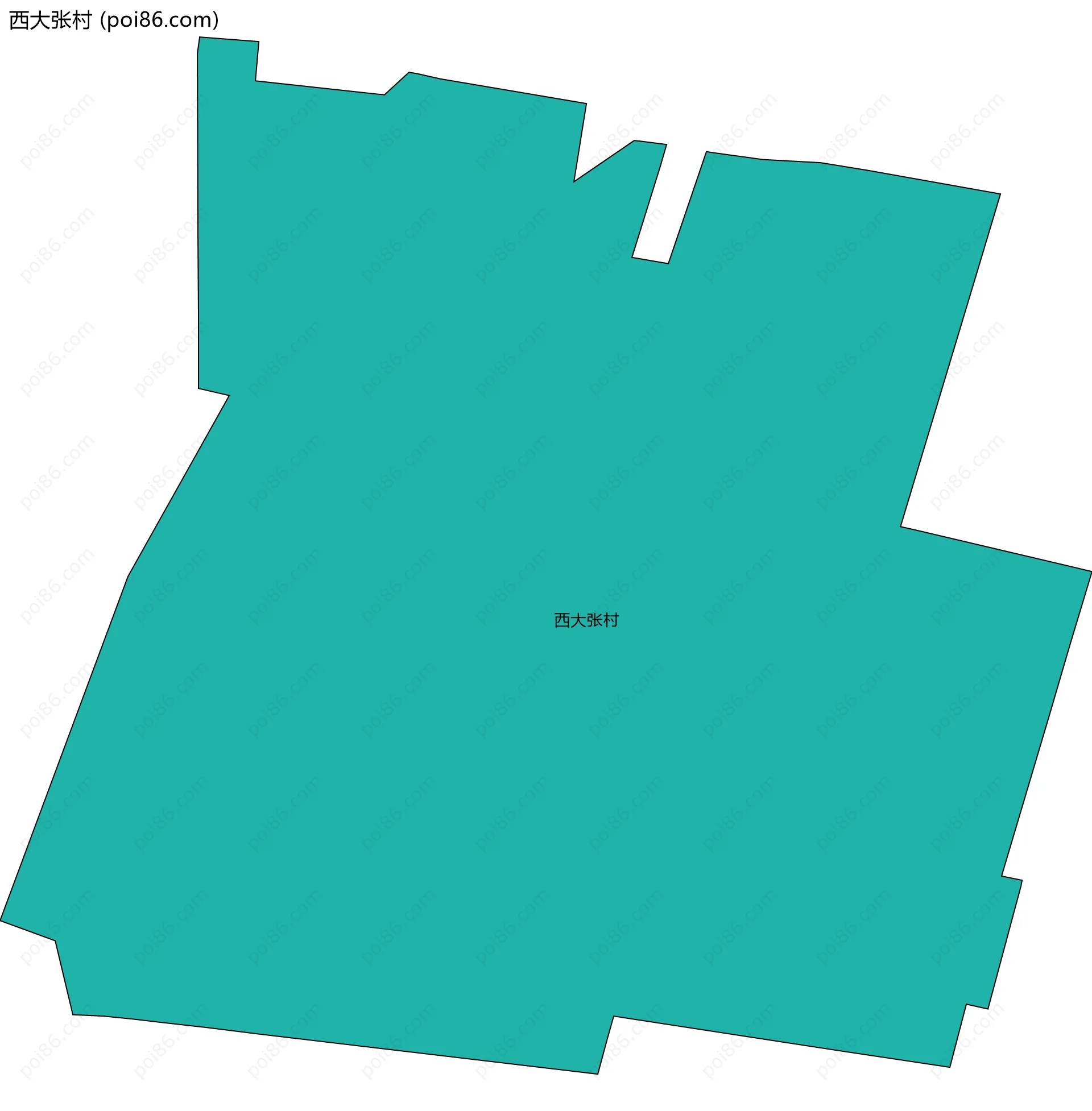 西大张村边界地图