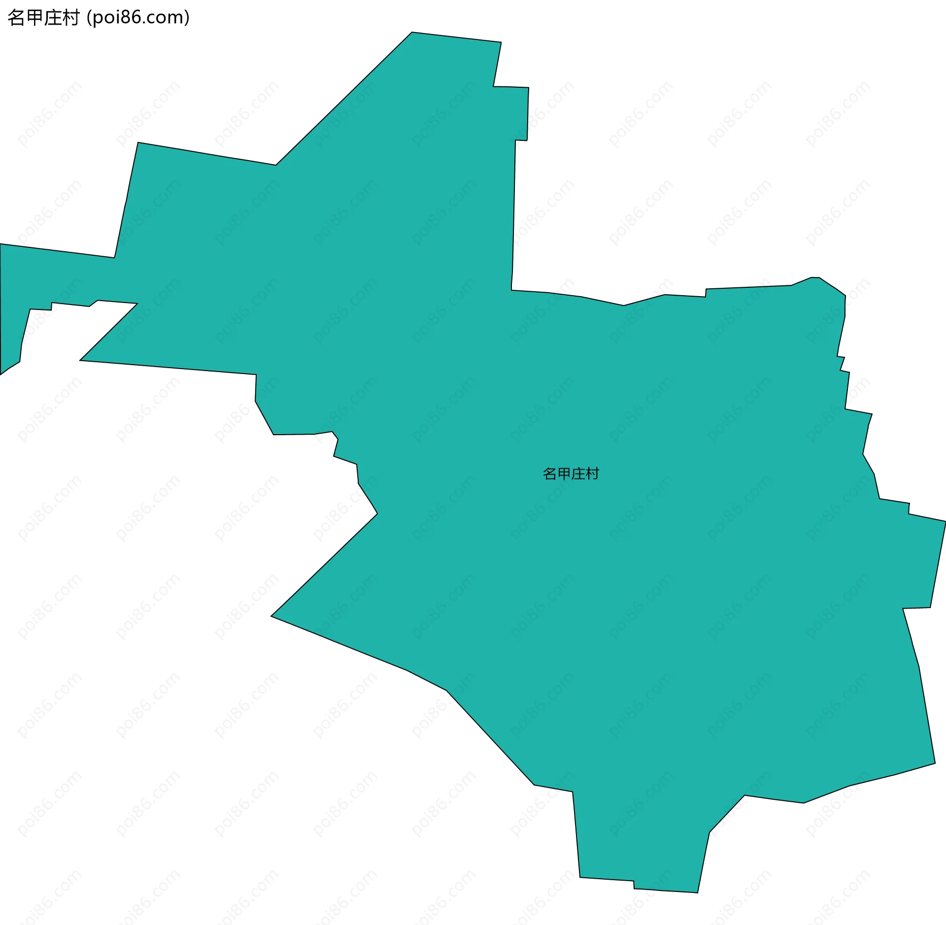 名甲庄村边界地图