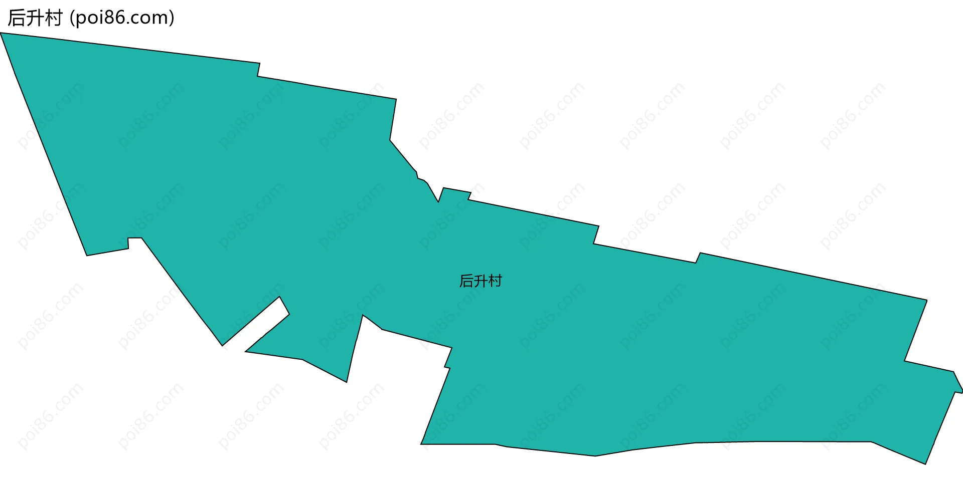 后升村边界地图
