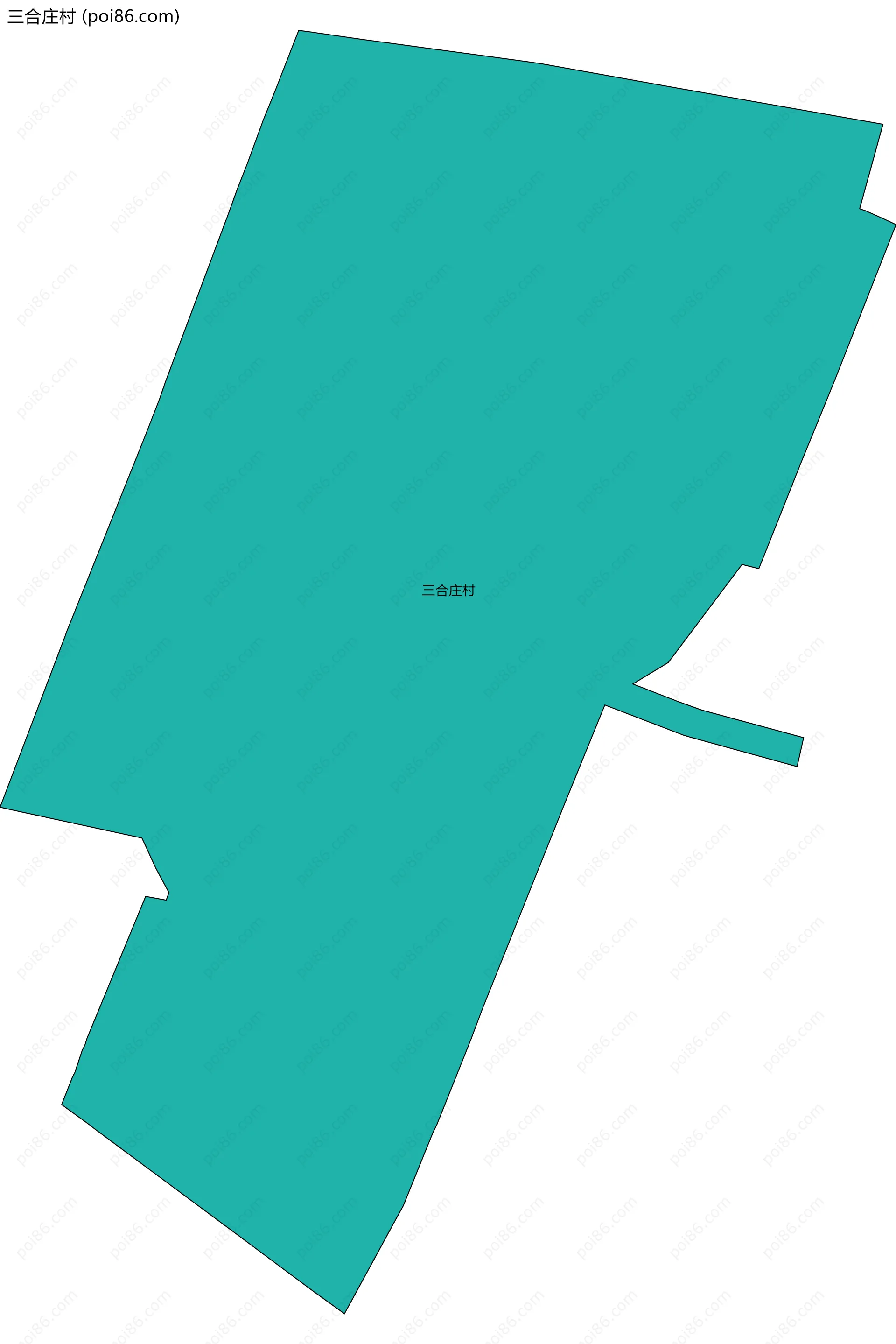 三合庄村边界地图