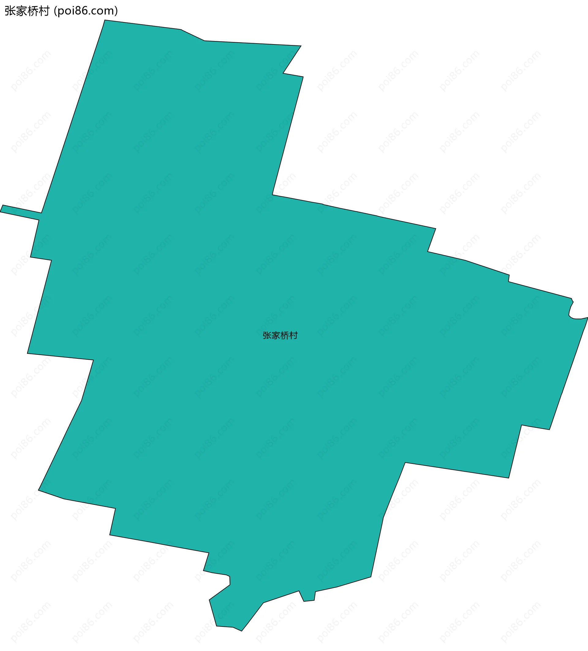 张家桥村边界地图