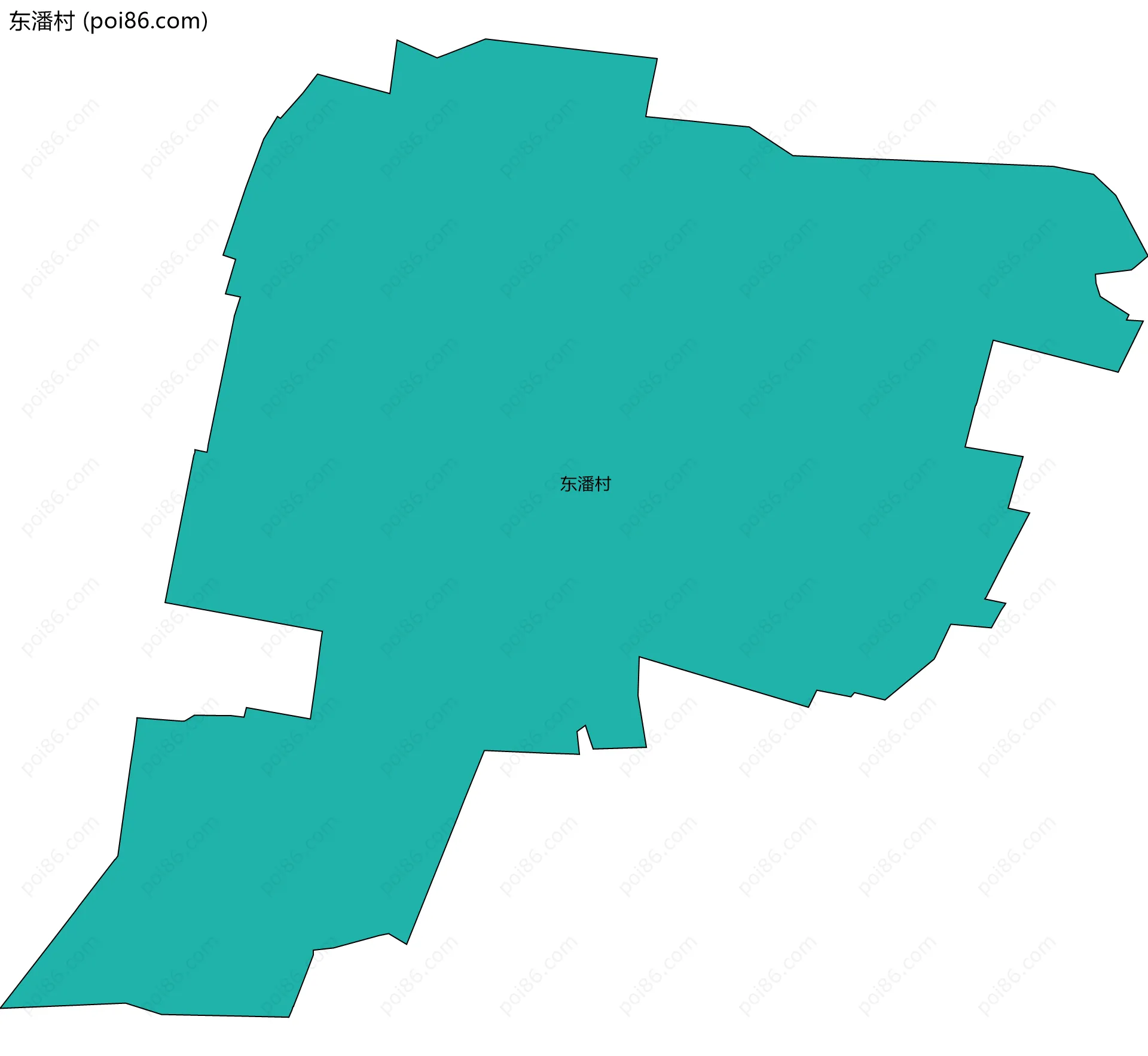 东潘村边界地图