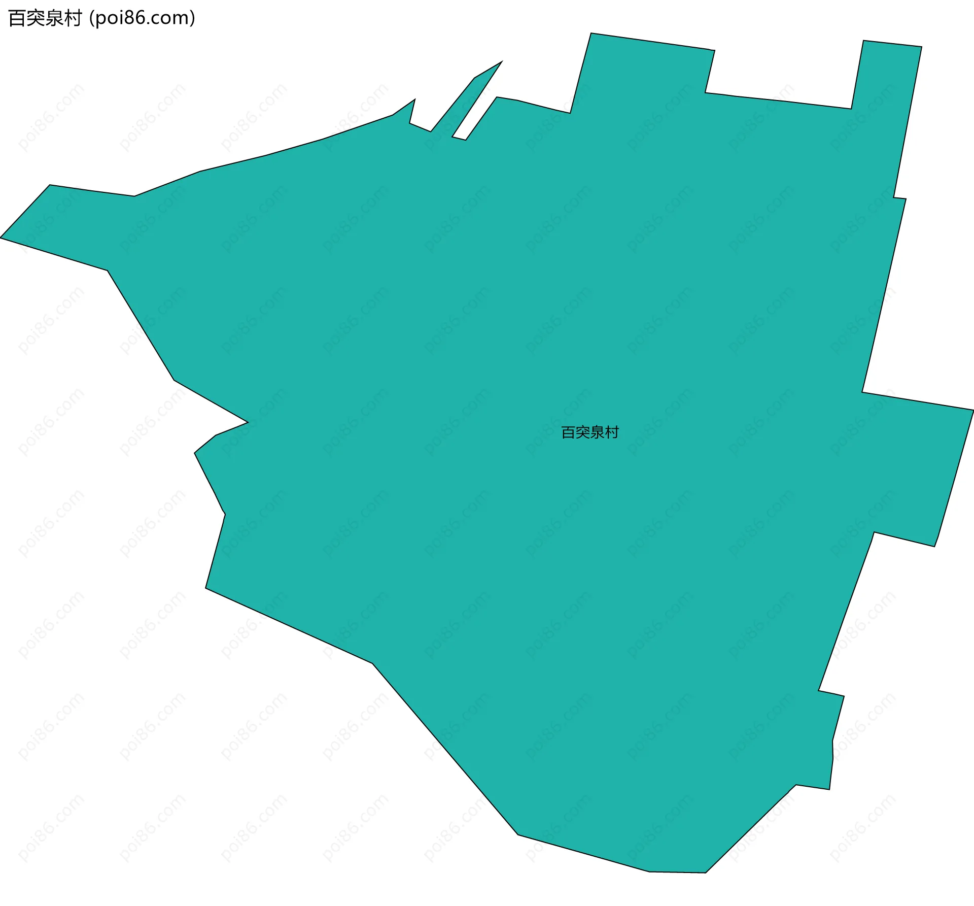 百突泉村边界地图