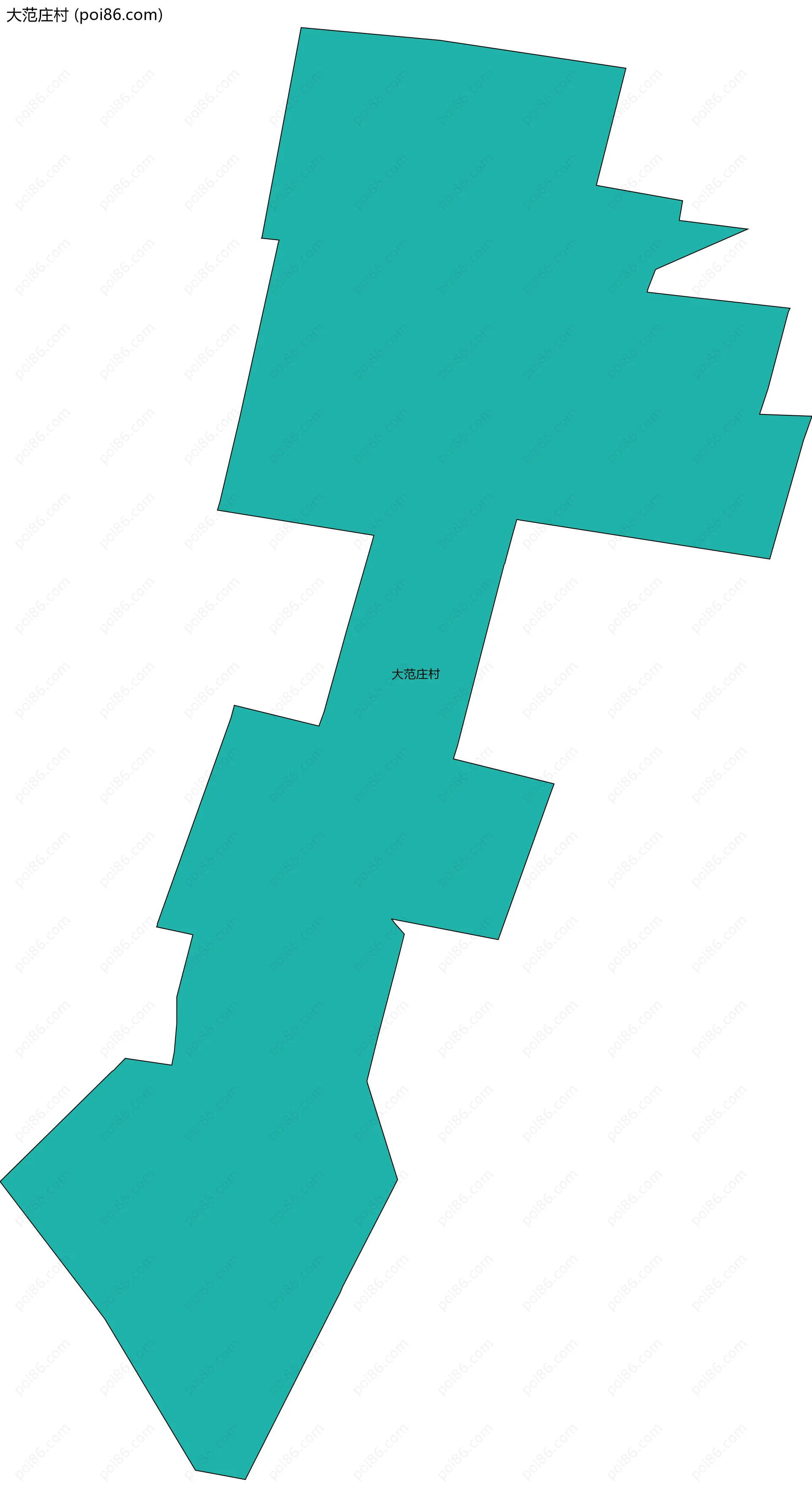 大范庄村边界地图