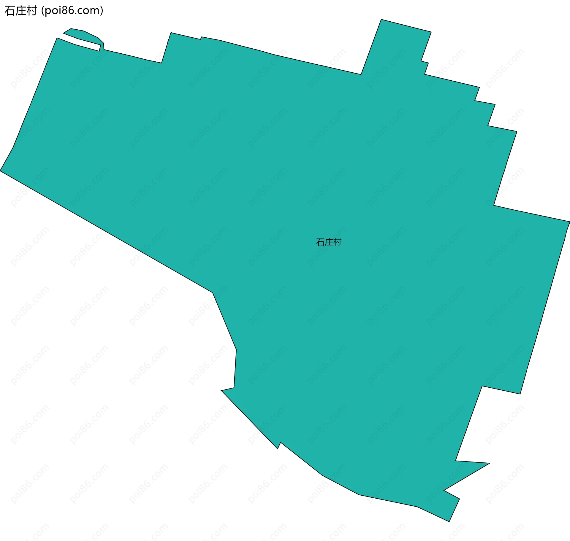石庄村边界地图