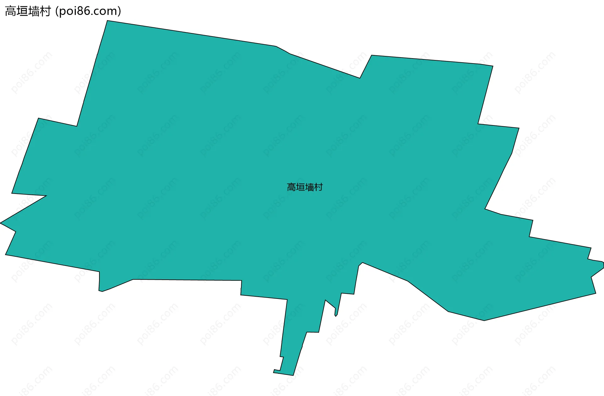 高垣墙村边界地图