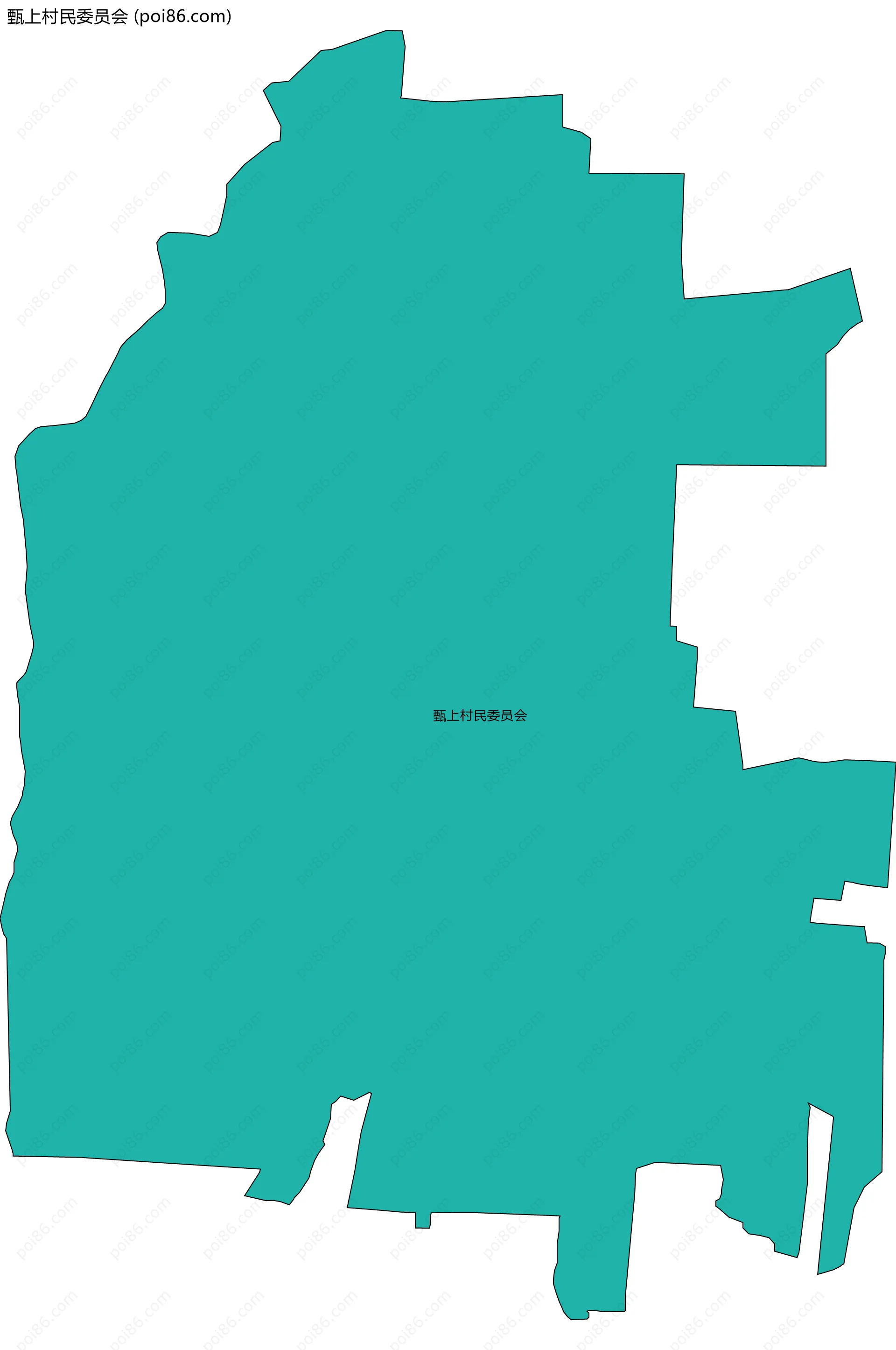 甄上村民委员会边界地图