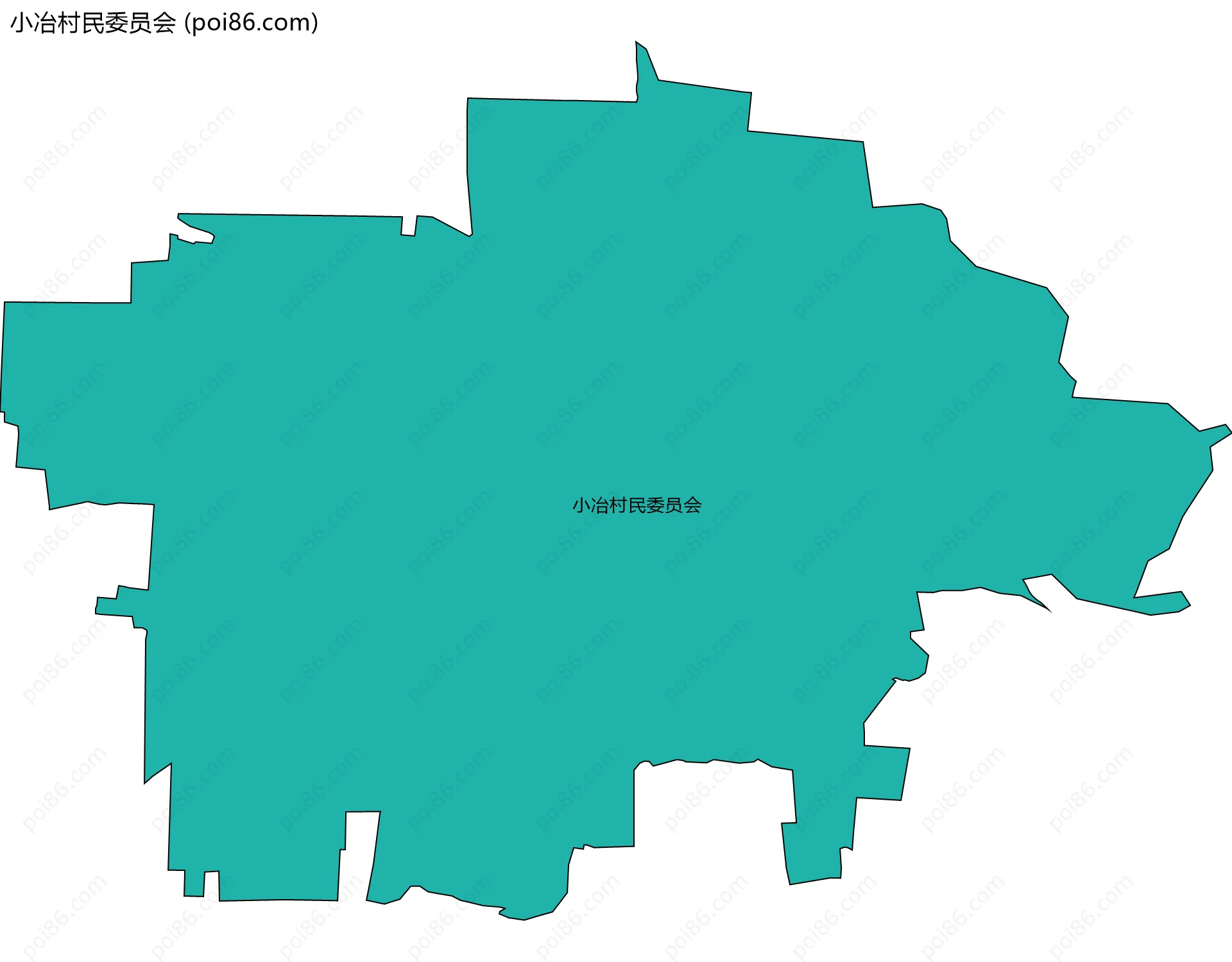 小冶村民委员会边界地图
