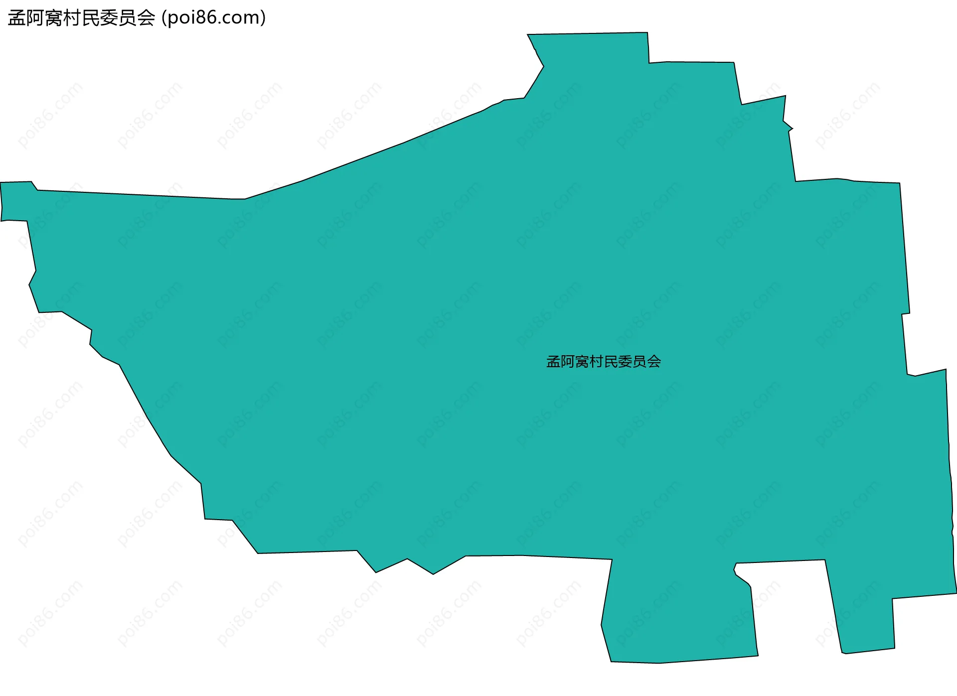 孟阿窝村民委员会边界地图