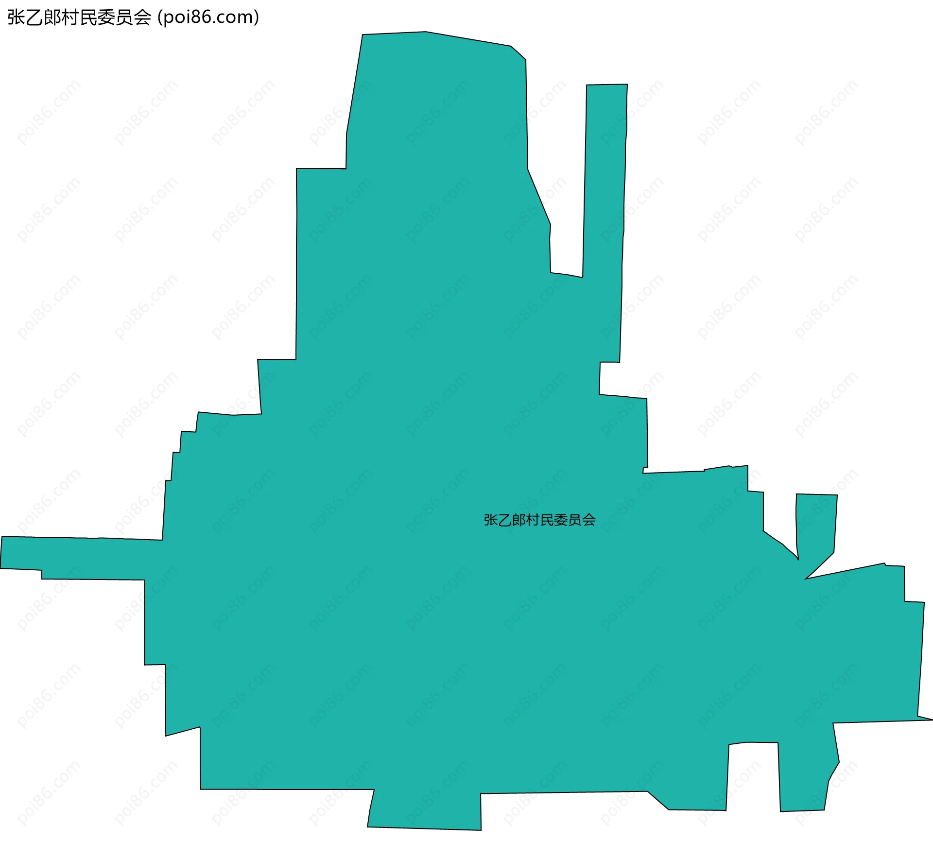 张乙郎村民委员会边界地图