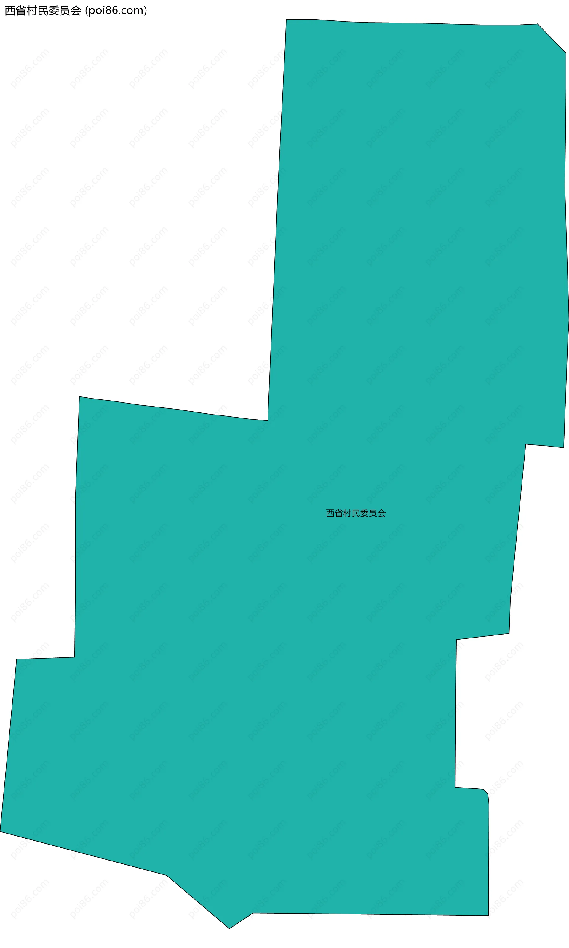 西省村民委员会边界地图