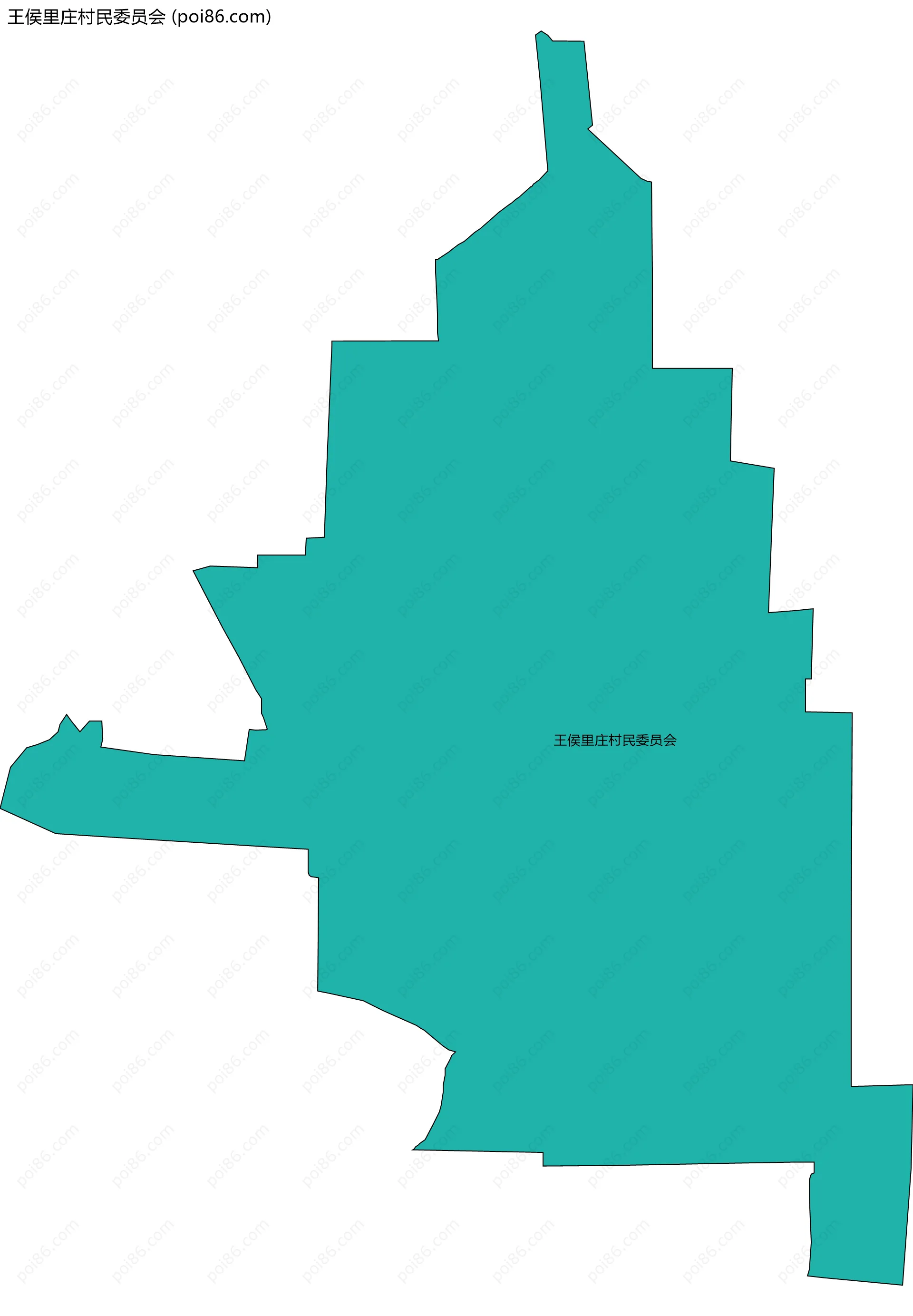 王侯里庄村民委员会边界地图