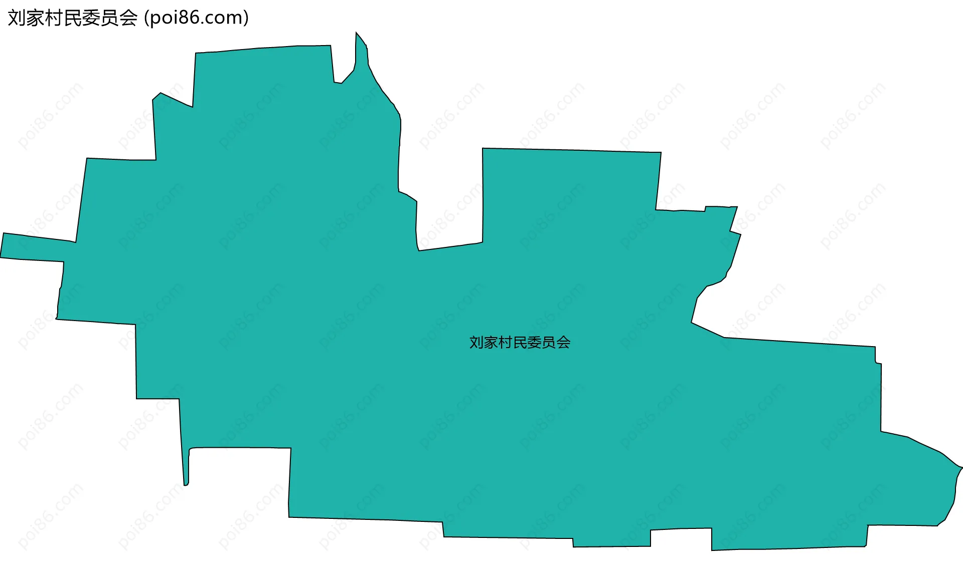 刘家村民委员会边界地图