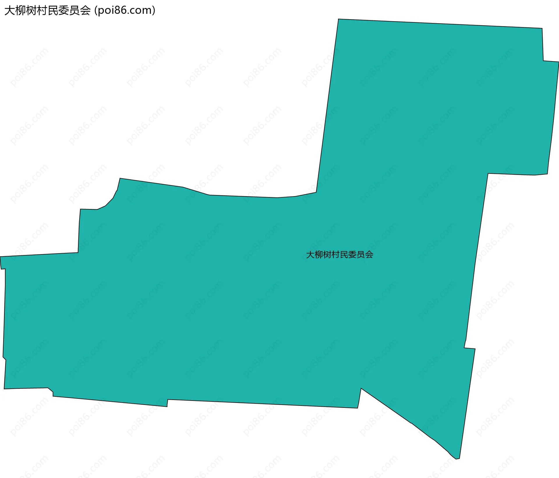 大柳树村民委员会边界地图