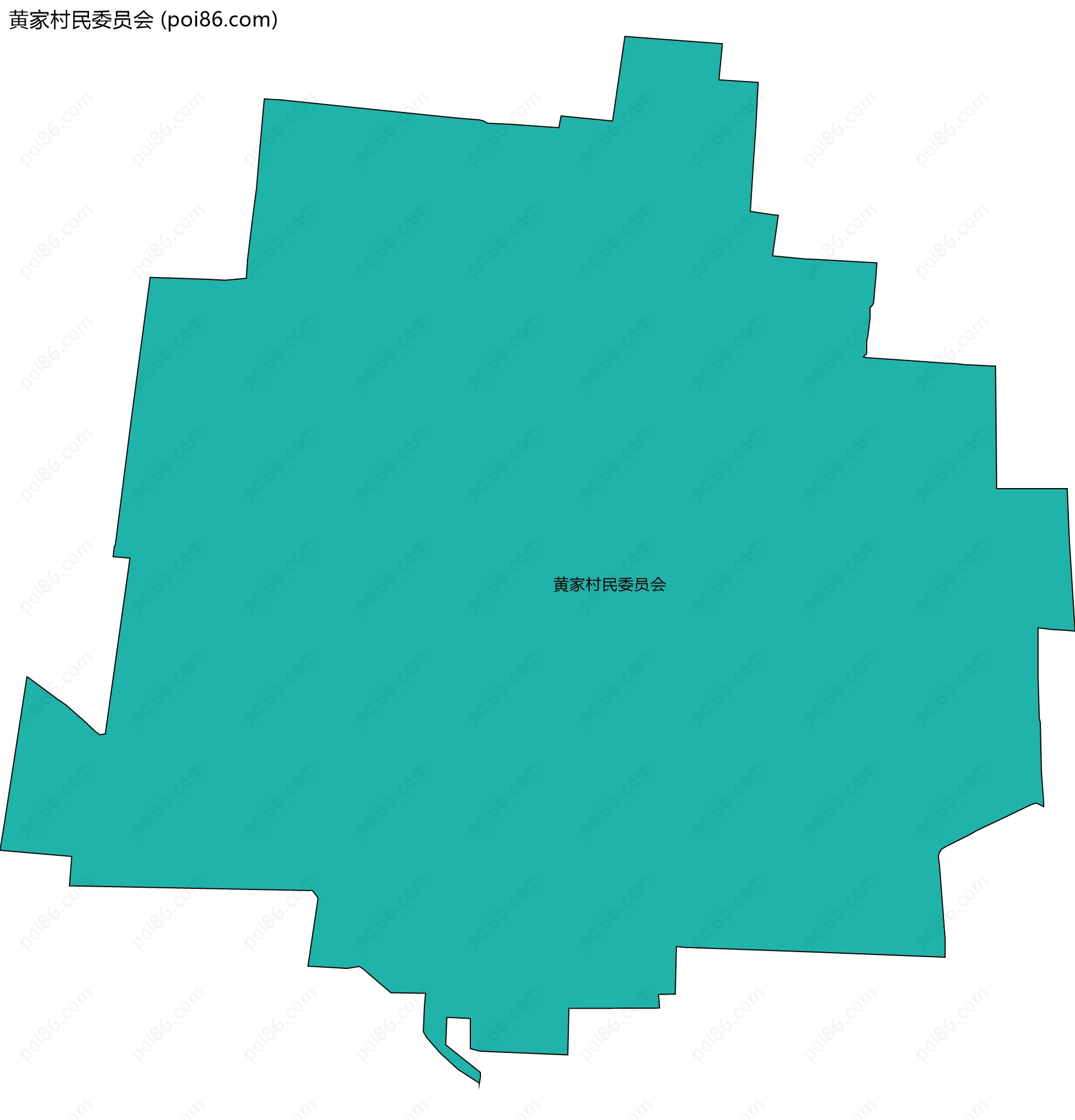 黄家村民委员会边界地图