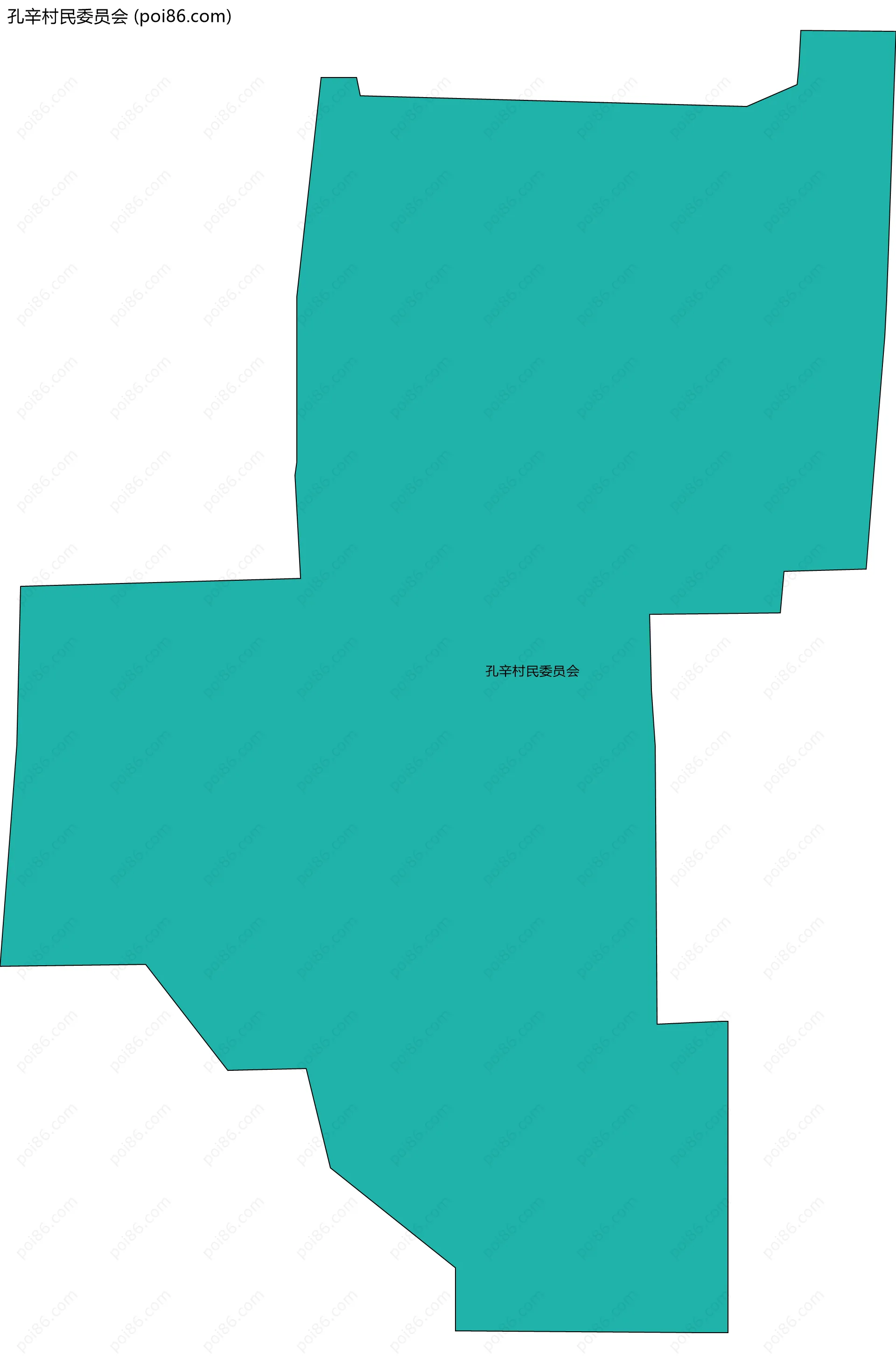 孔辛村民委员会边界地图