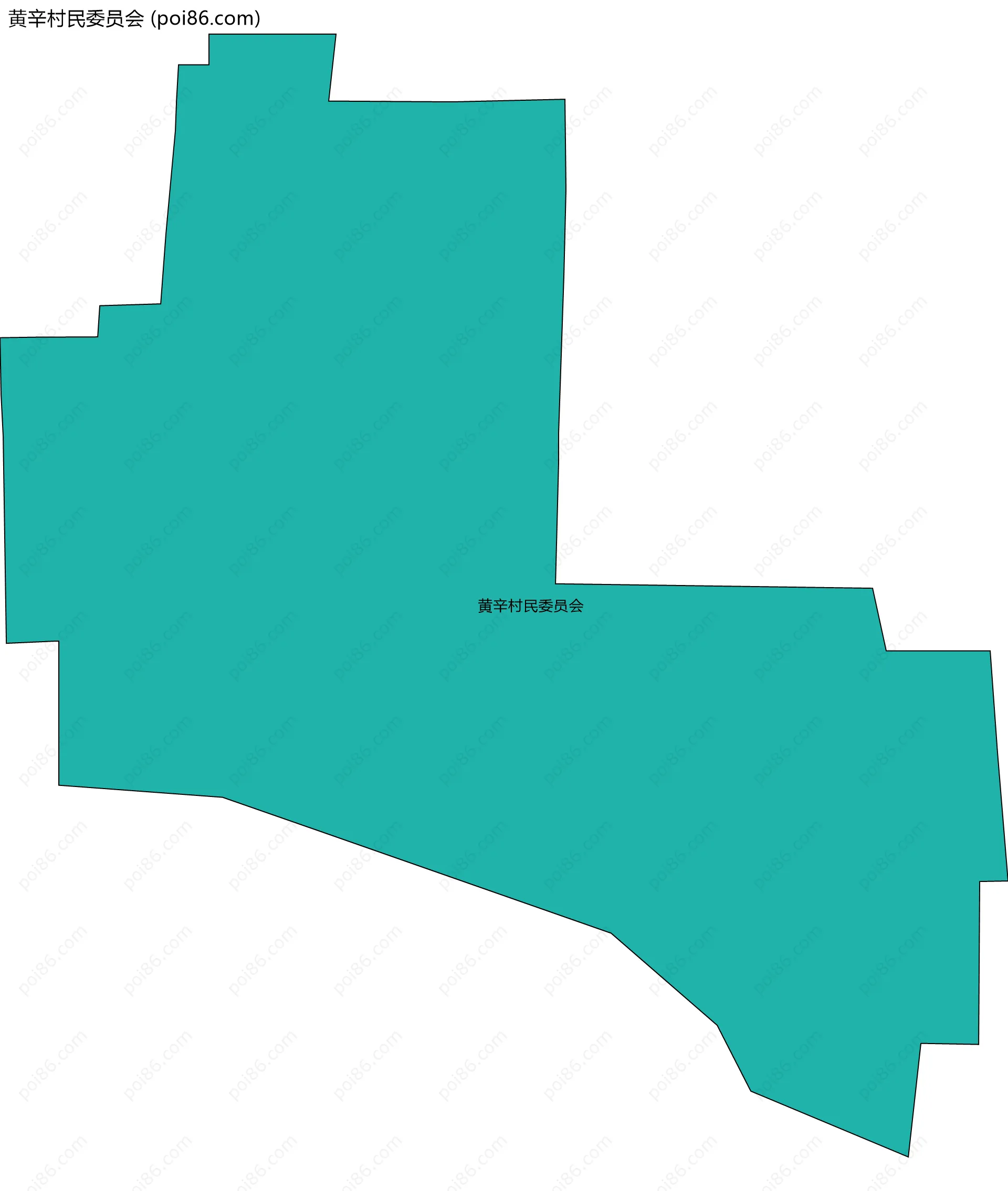黄辛村民委员会边界地图