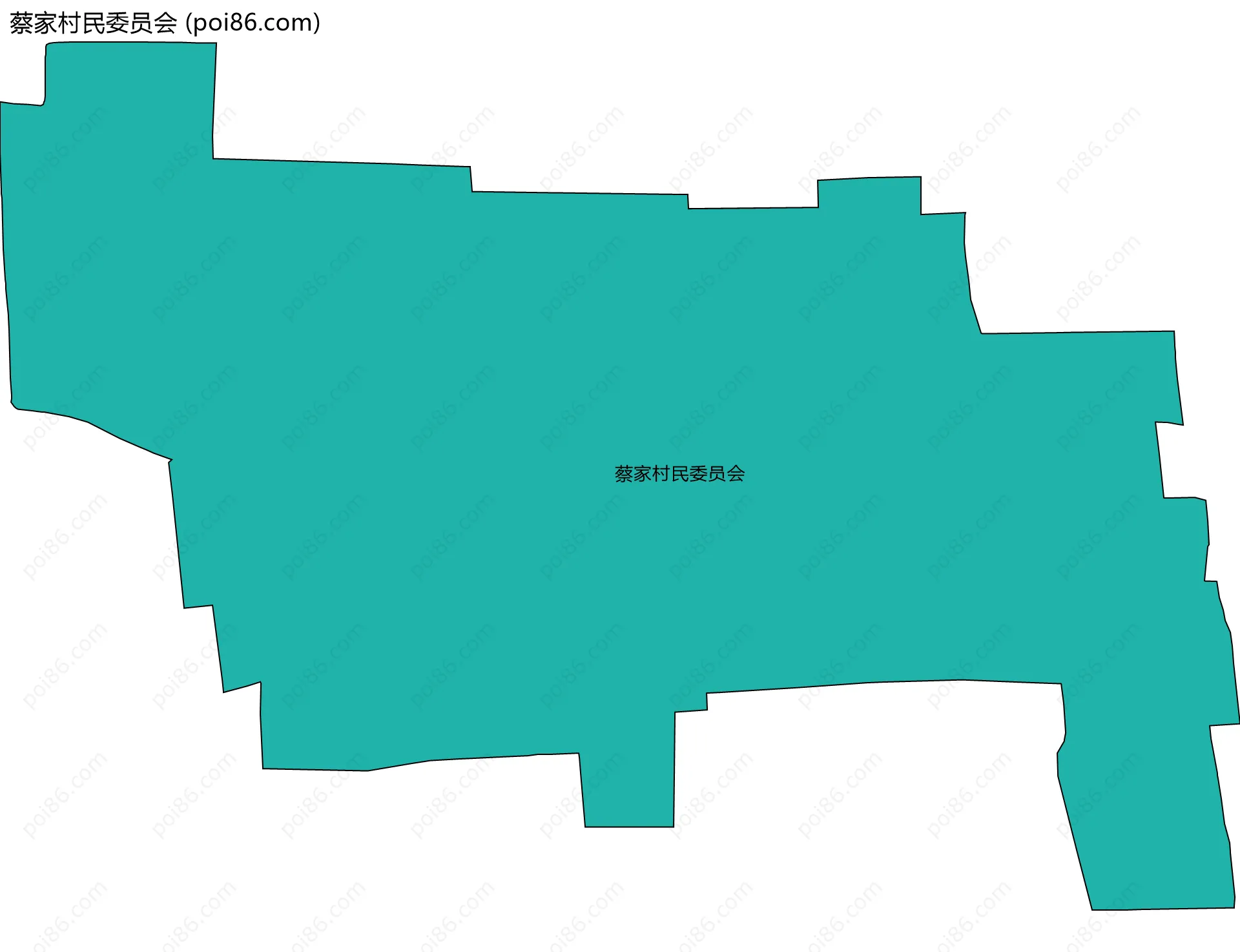 蔡家村民委员会边界地图