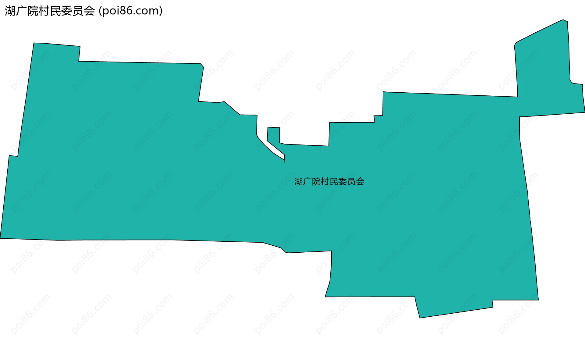 湖广院村民委员会边界地图