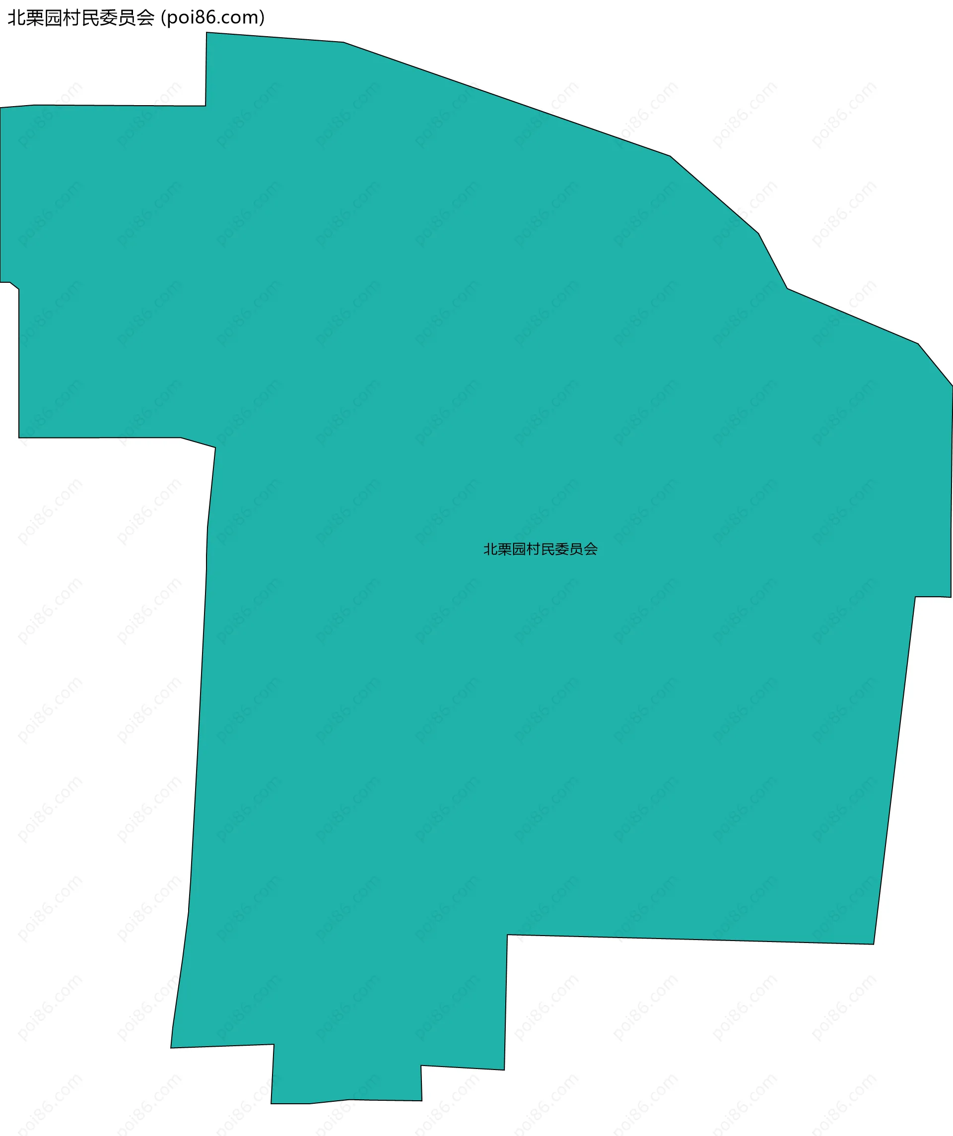 北栗园村民委员会边界地图