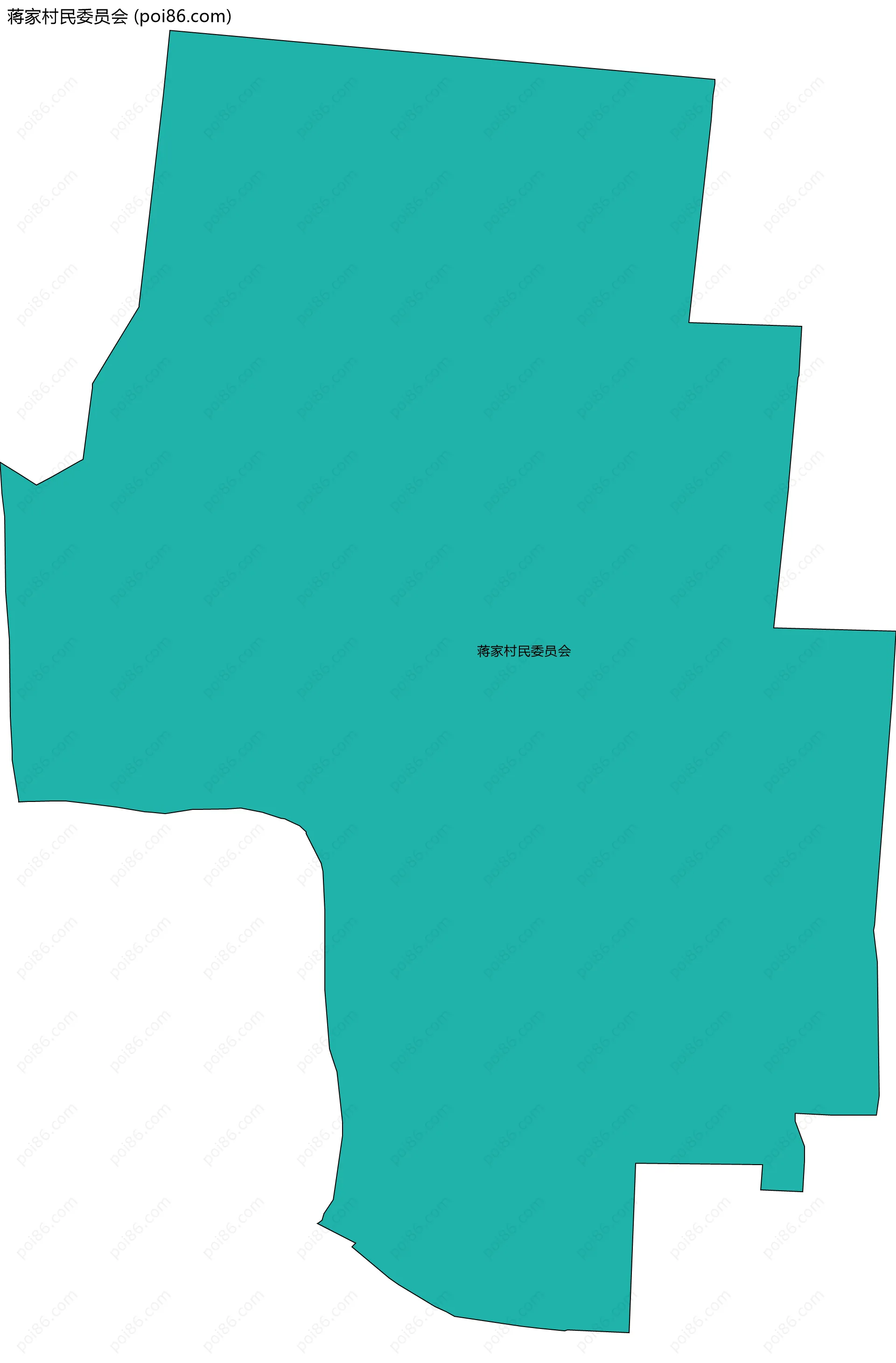 蒋家村民委员会边界地图