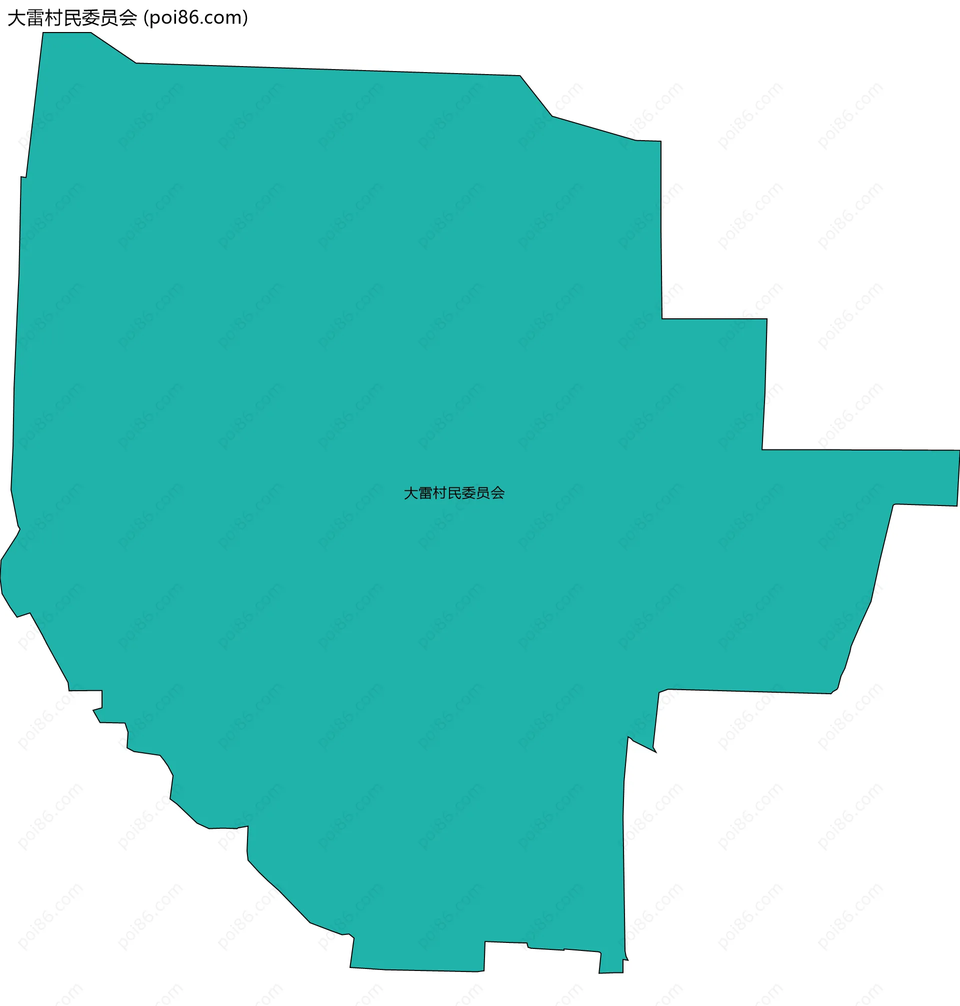 大雷村民委员会边界地图