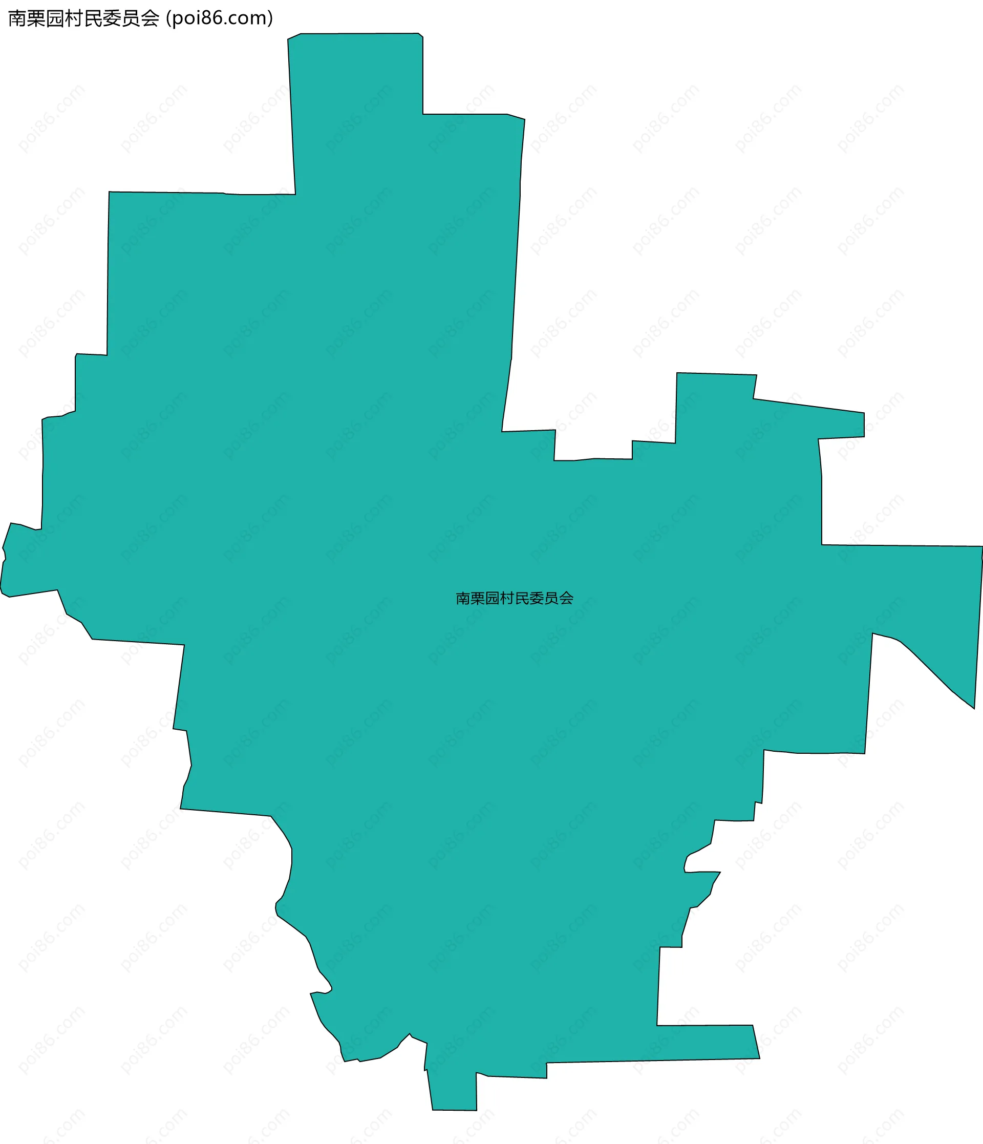 南栗园村民委员会边界地图