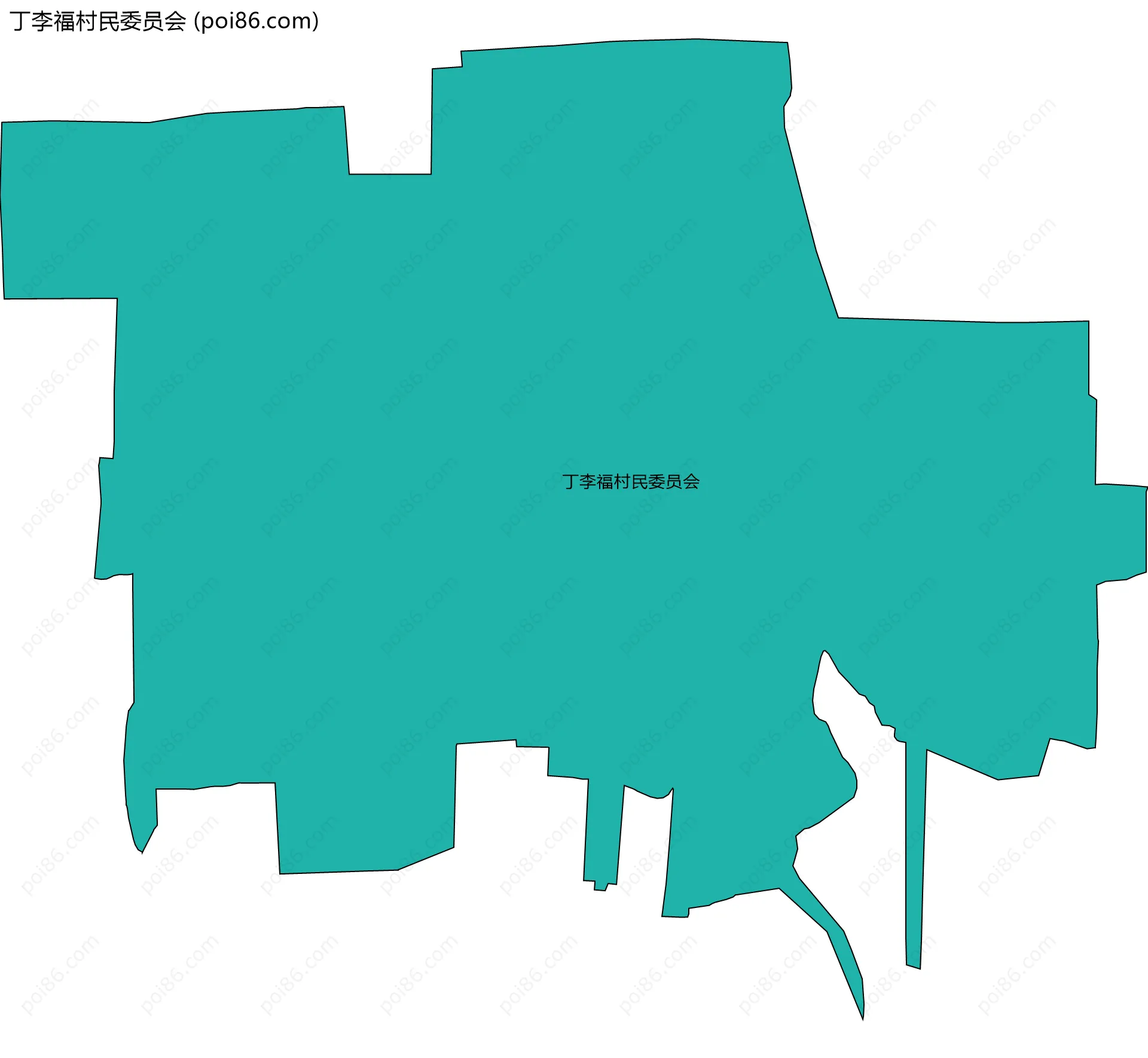 丁李福村民委员会边界地图