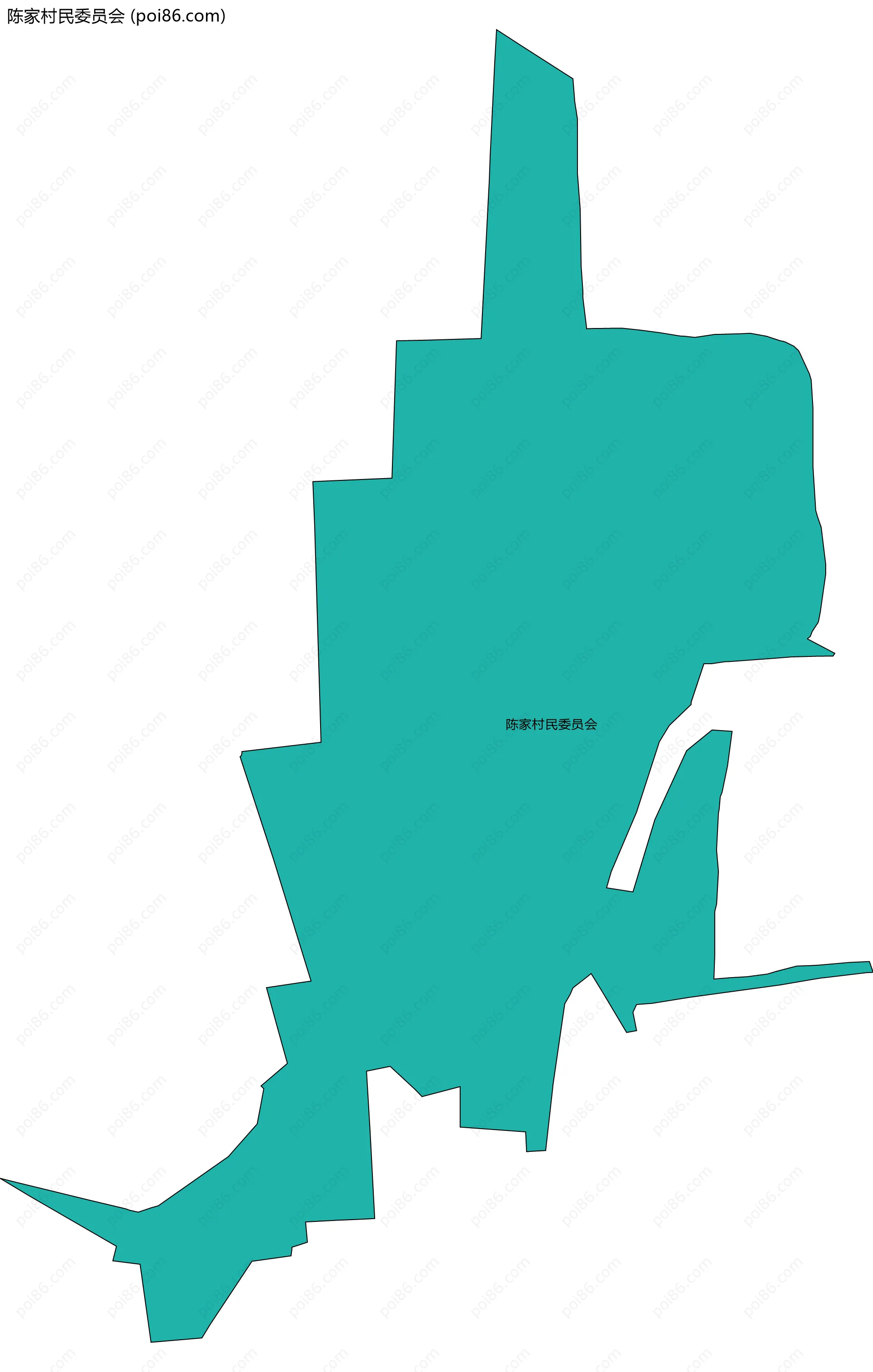 陈家村民委员会边界地图