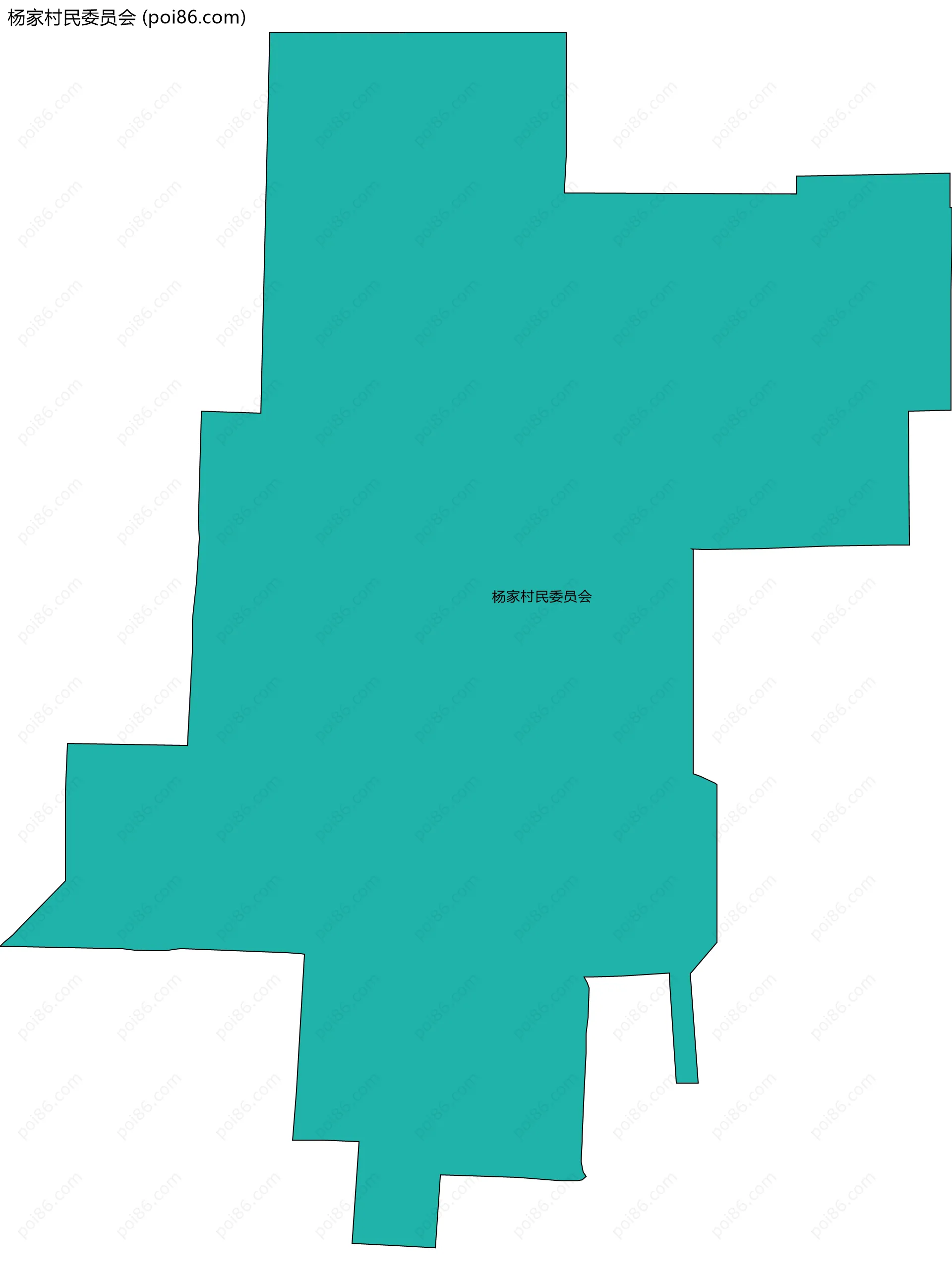 杨家村民委员会边界地图