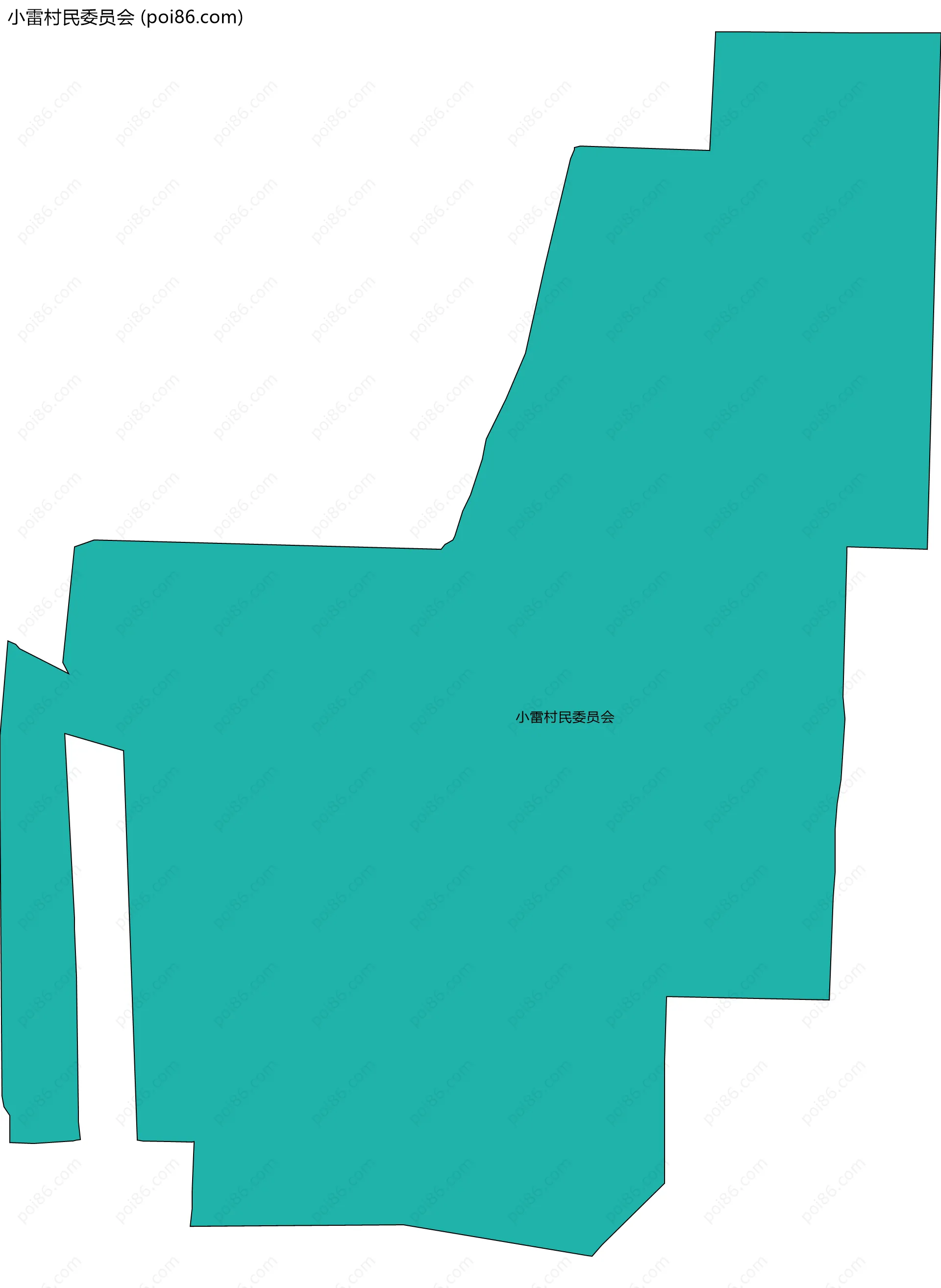 小雷村民委员会边界地图