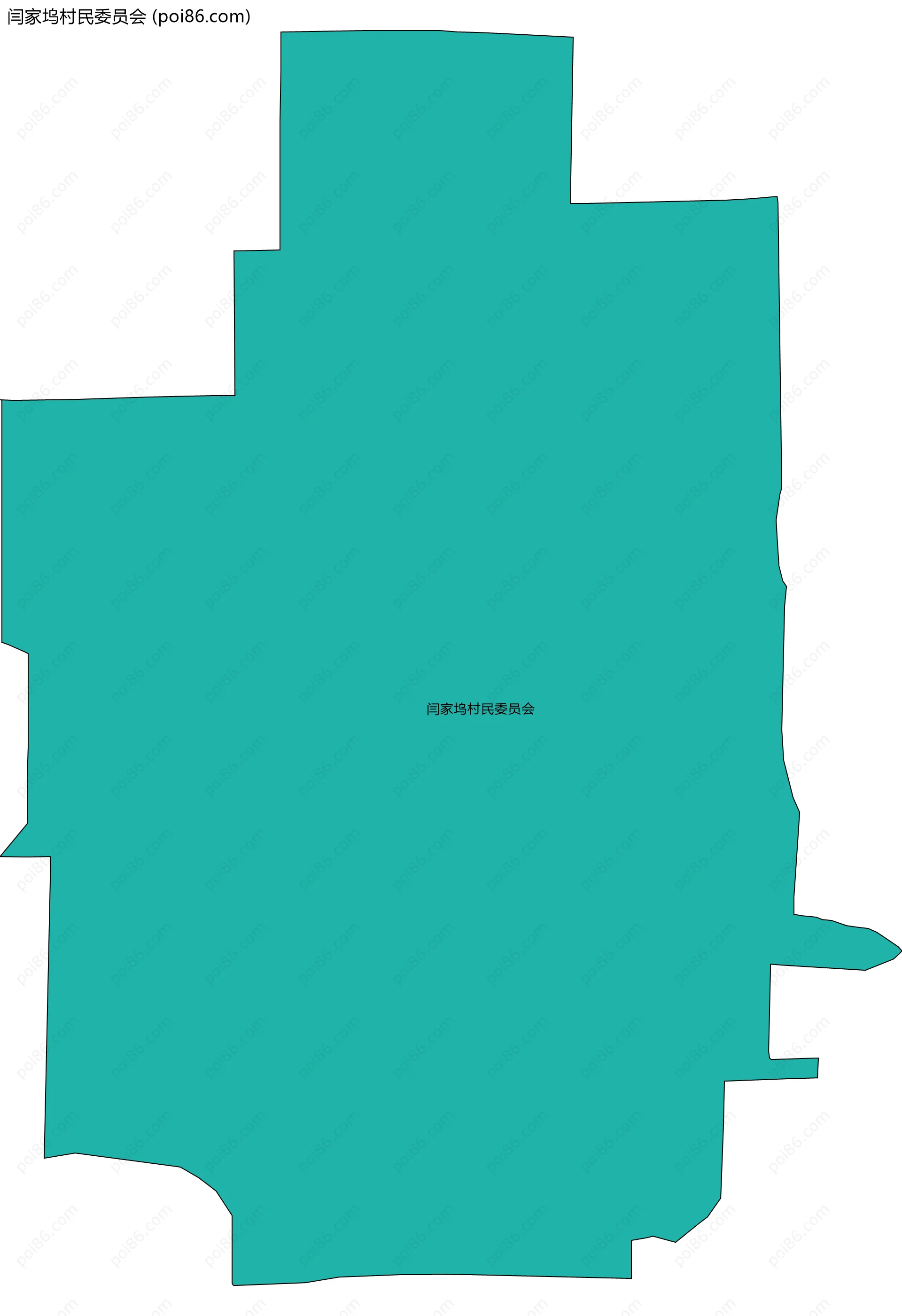 闫家坞村民委员会边界地图