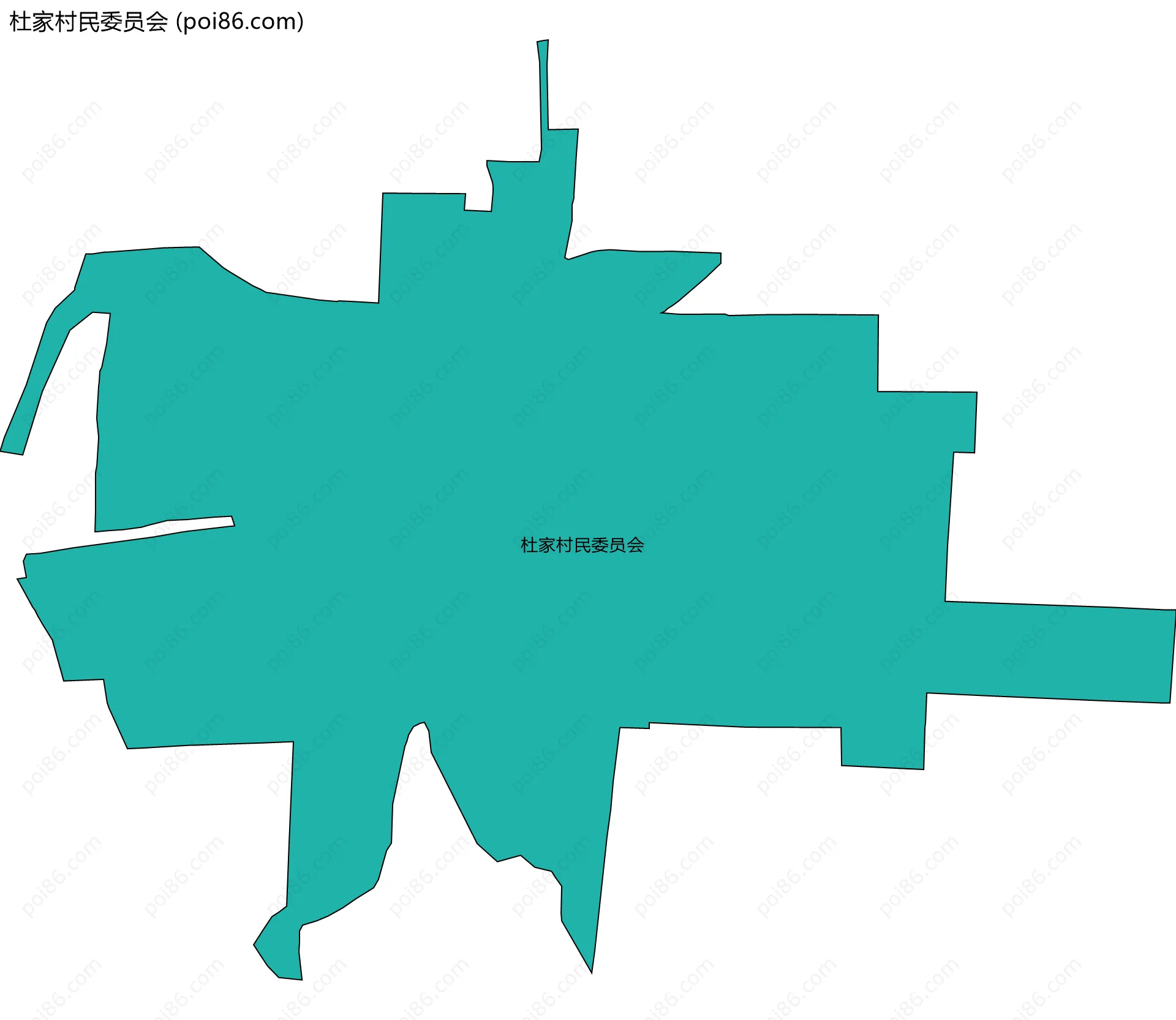 杜家村民委员会边界地图