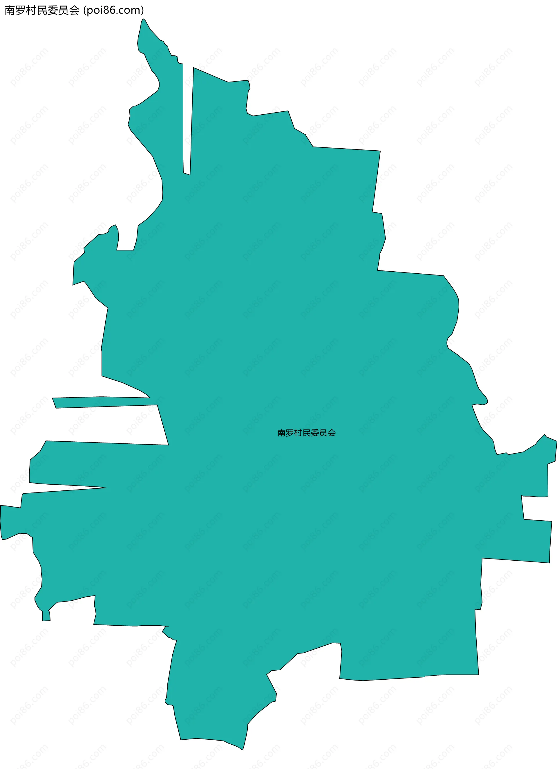 南罗村民委员会边界地图