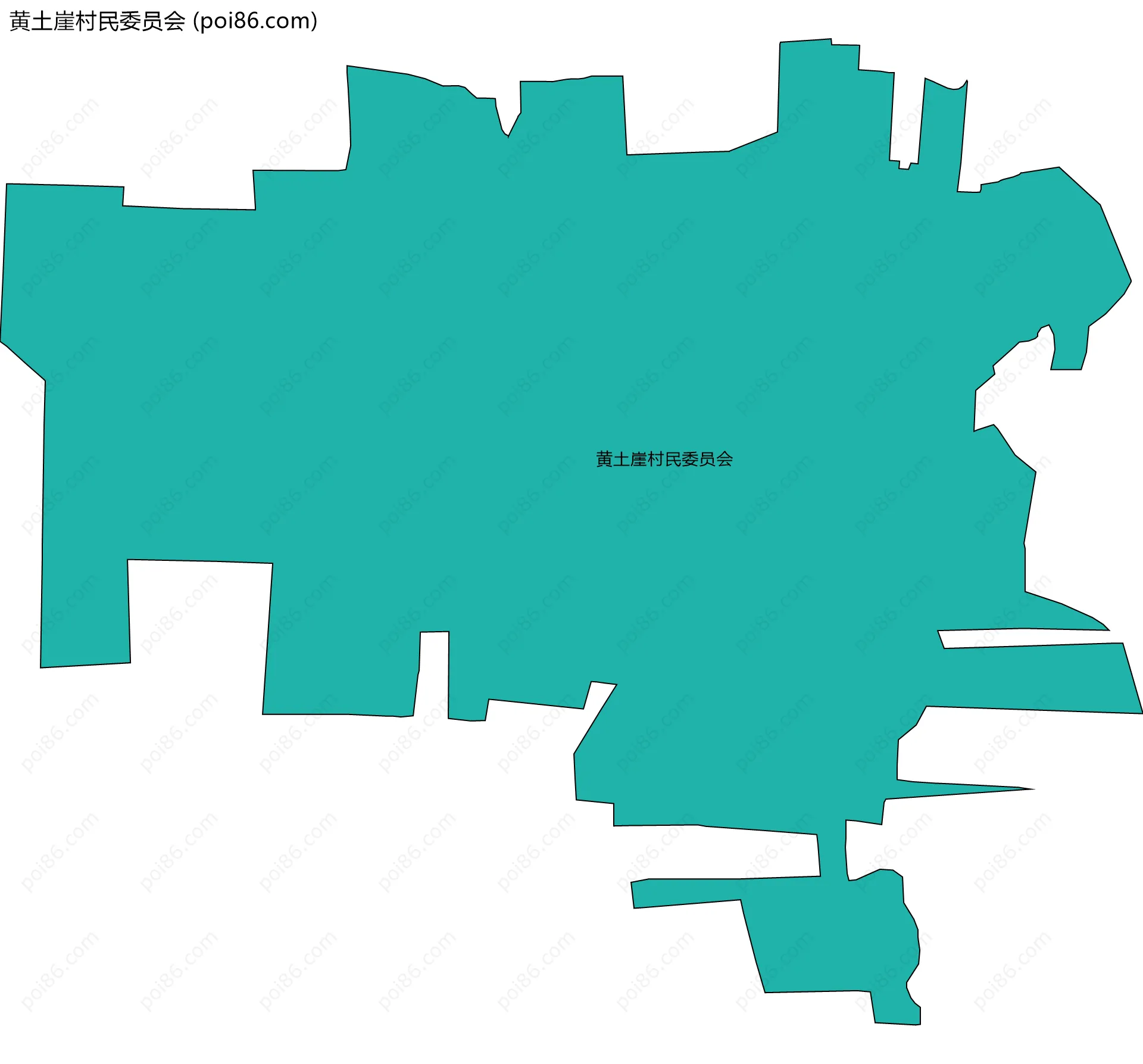 黄土崖村民委员会边界地图