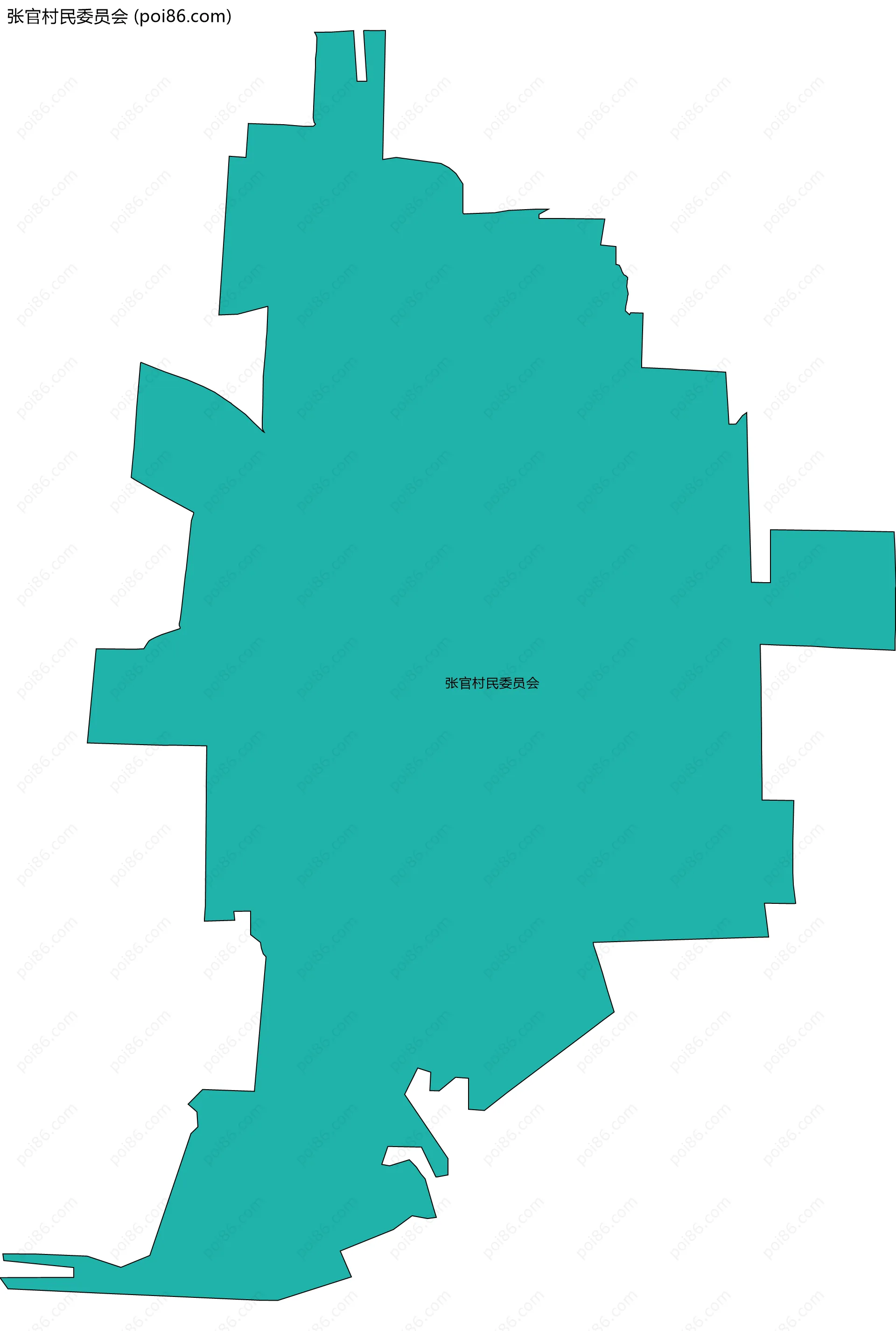 张官村民委员会边界地图