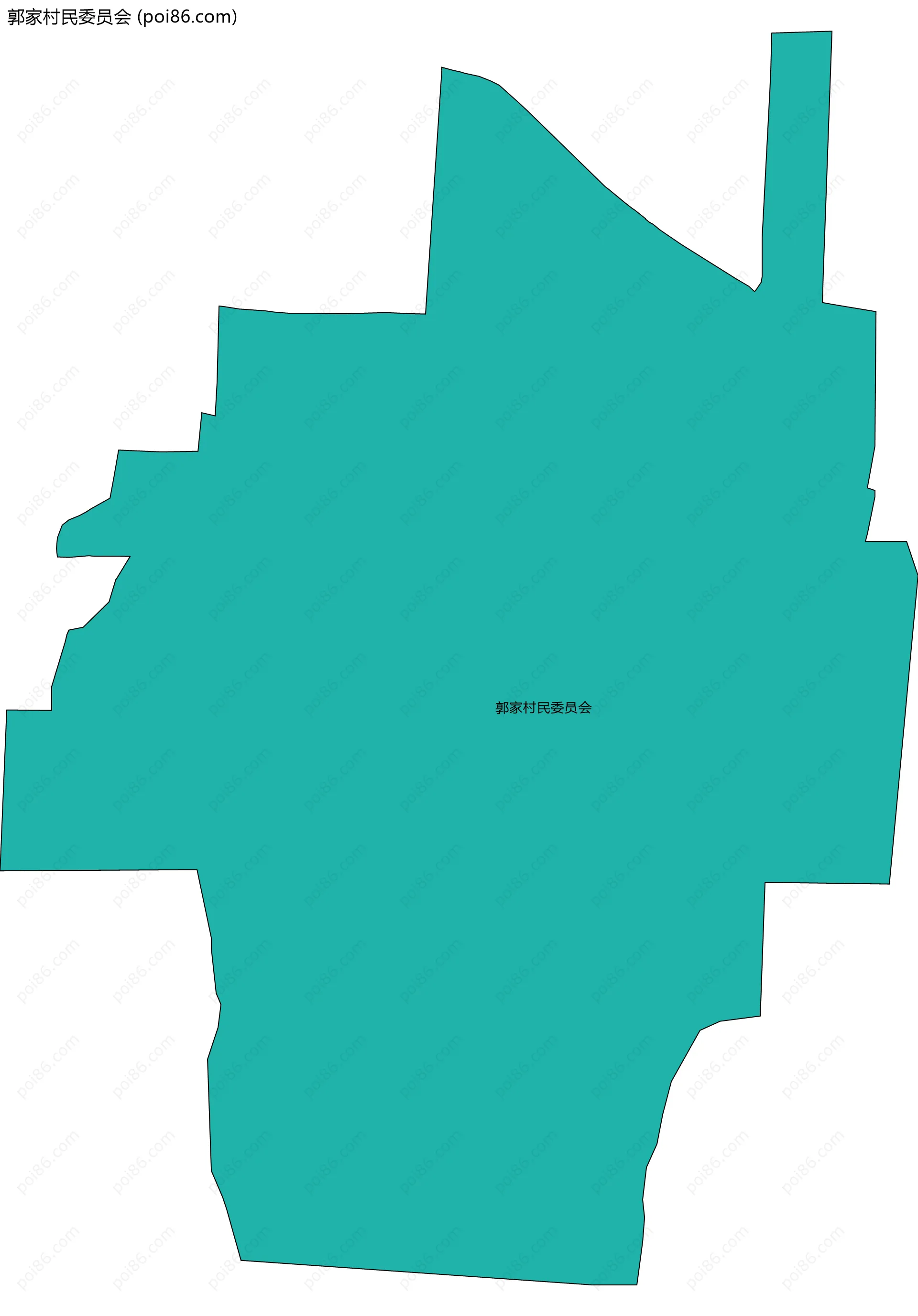 郭家村民委员会边界地图