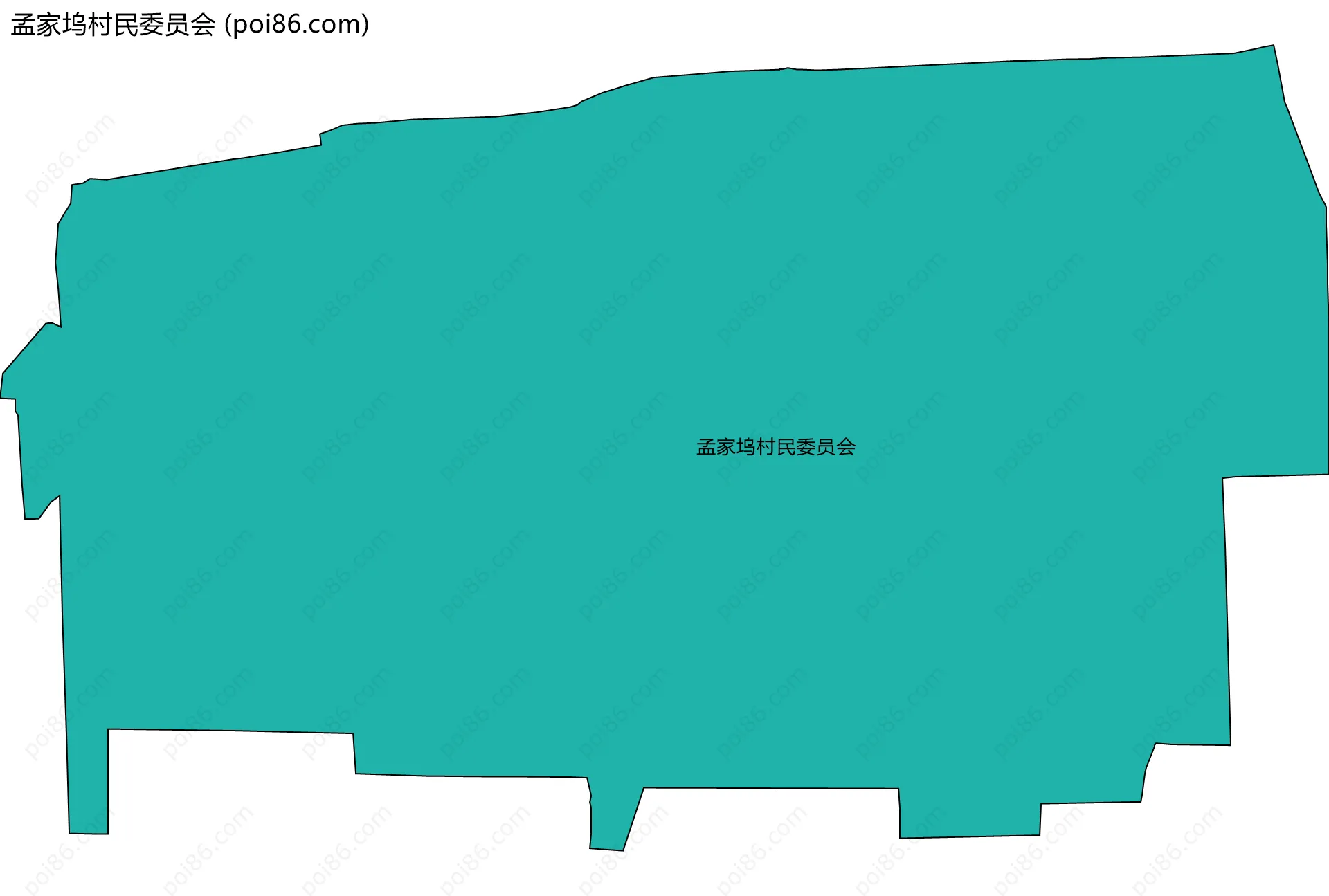 孟家坞村民委员会边界地图