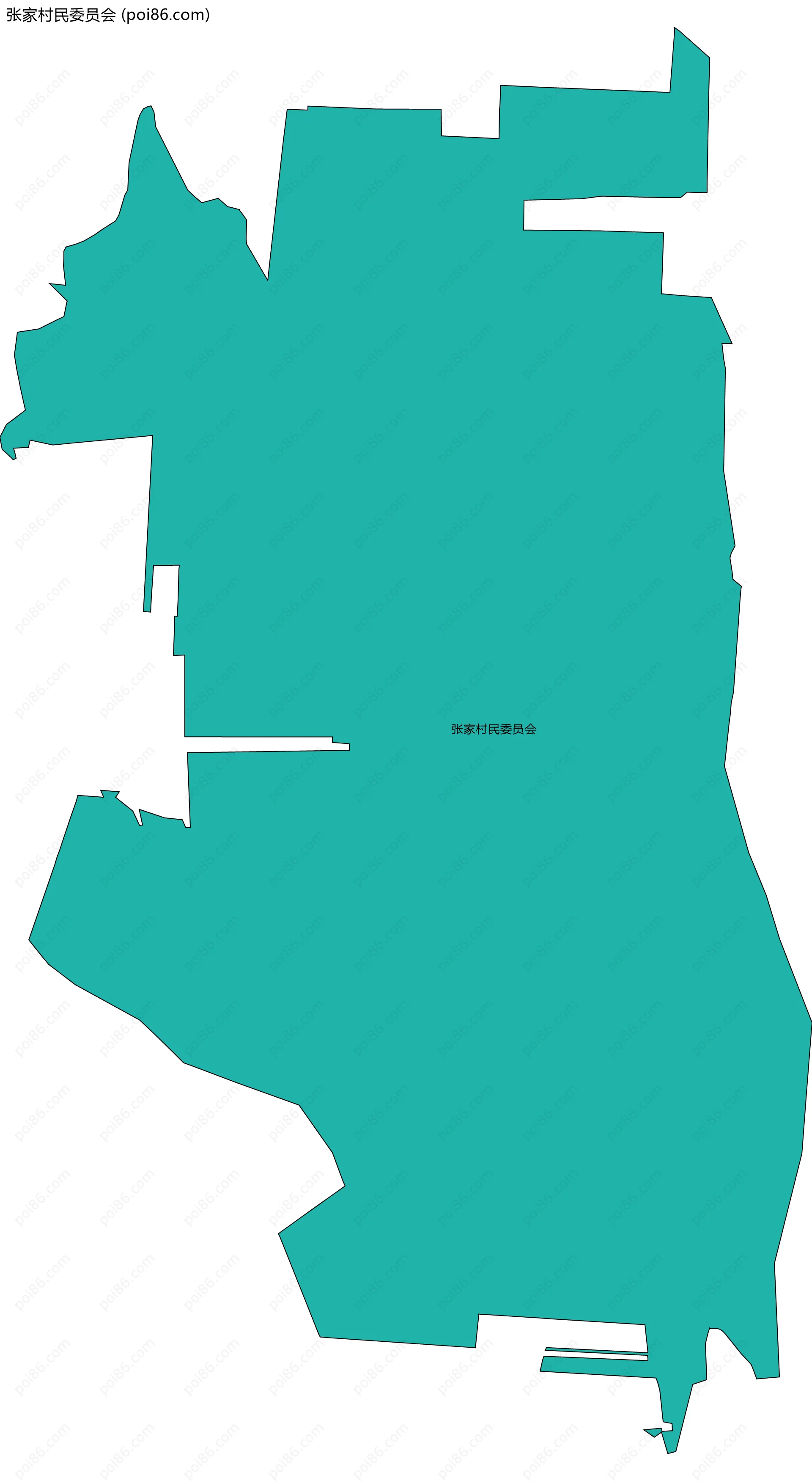 张家村民委员会边界地图