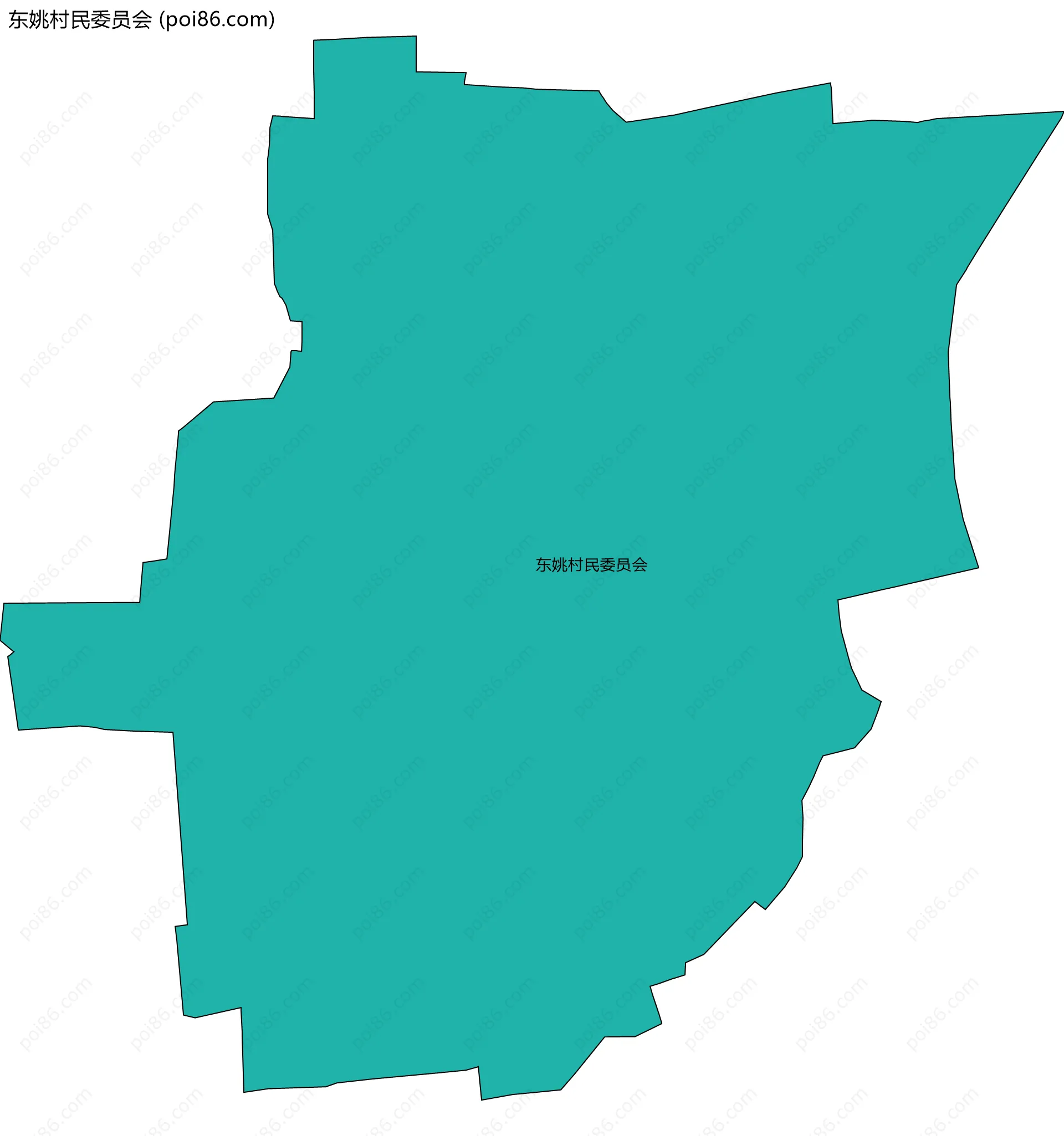 东姚村民委员会边界地图