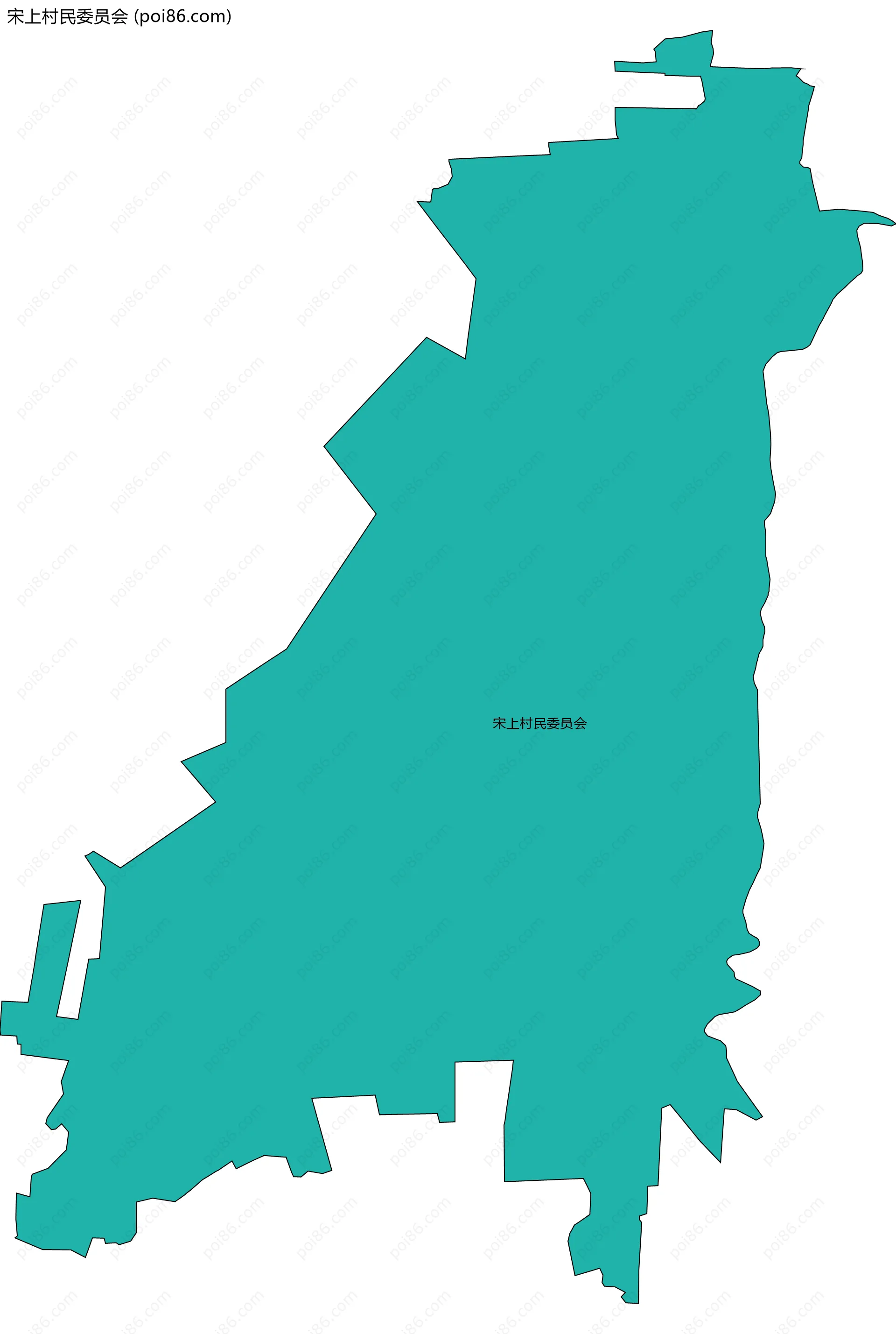 宋上村民委员会边界地图