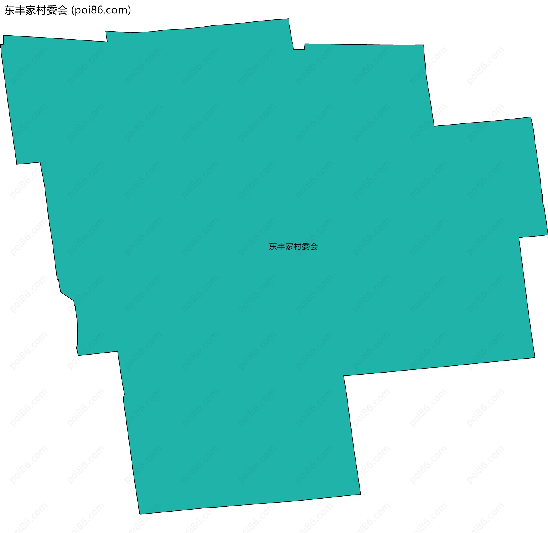 东丰家村委会边界地图