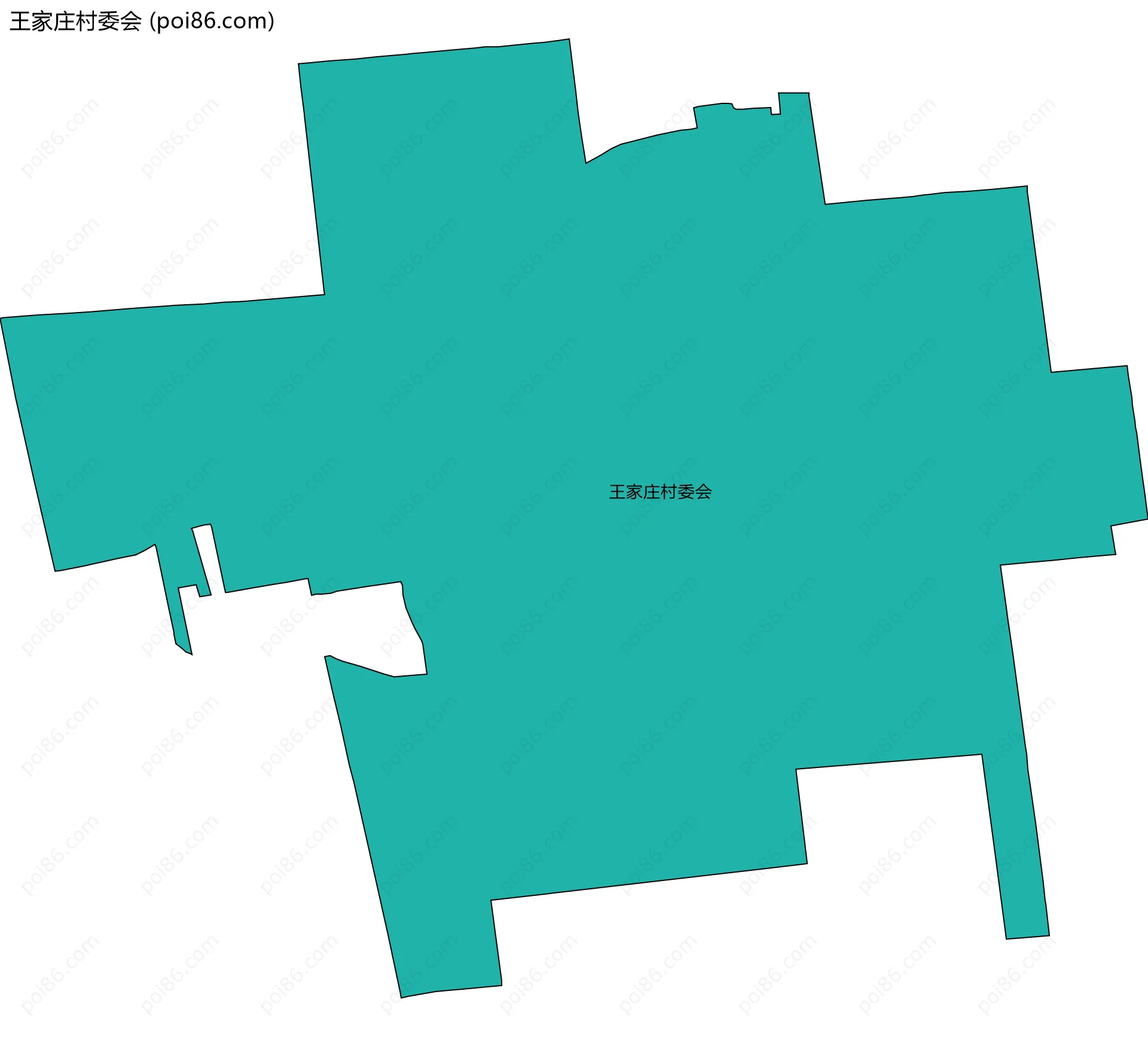 王家庄村委会边界地图