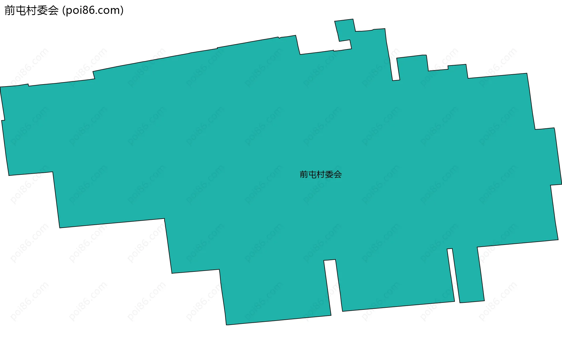 前屯村委会边界地图
