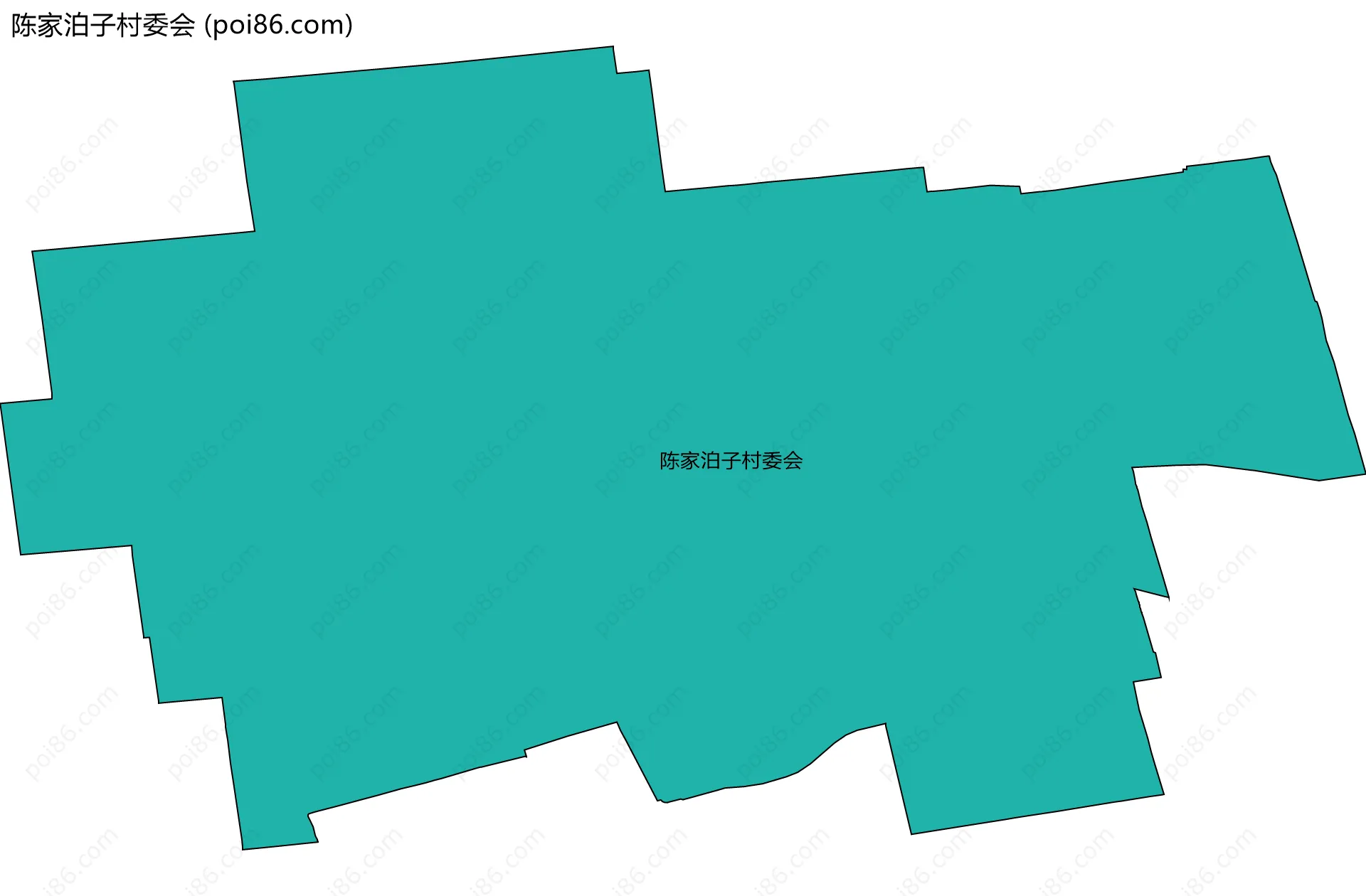 陈家泊子村委会边界地图