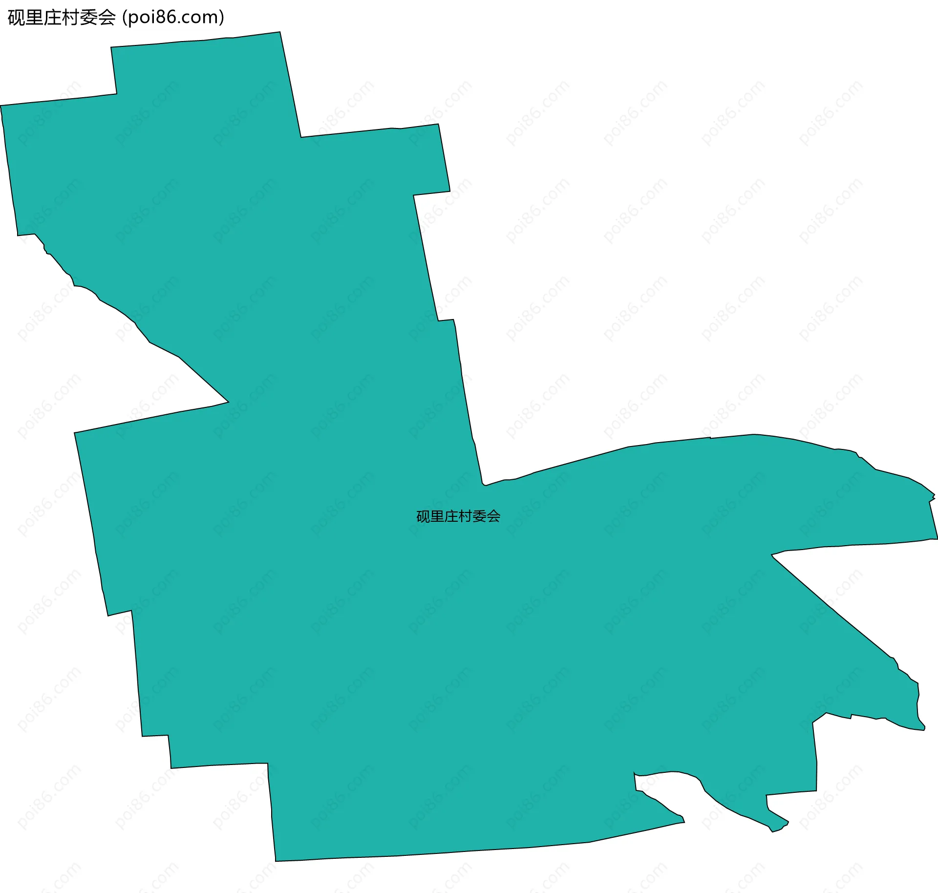 砚里庄村委会边界地图