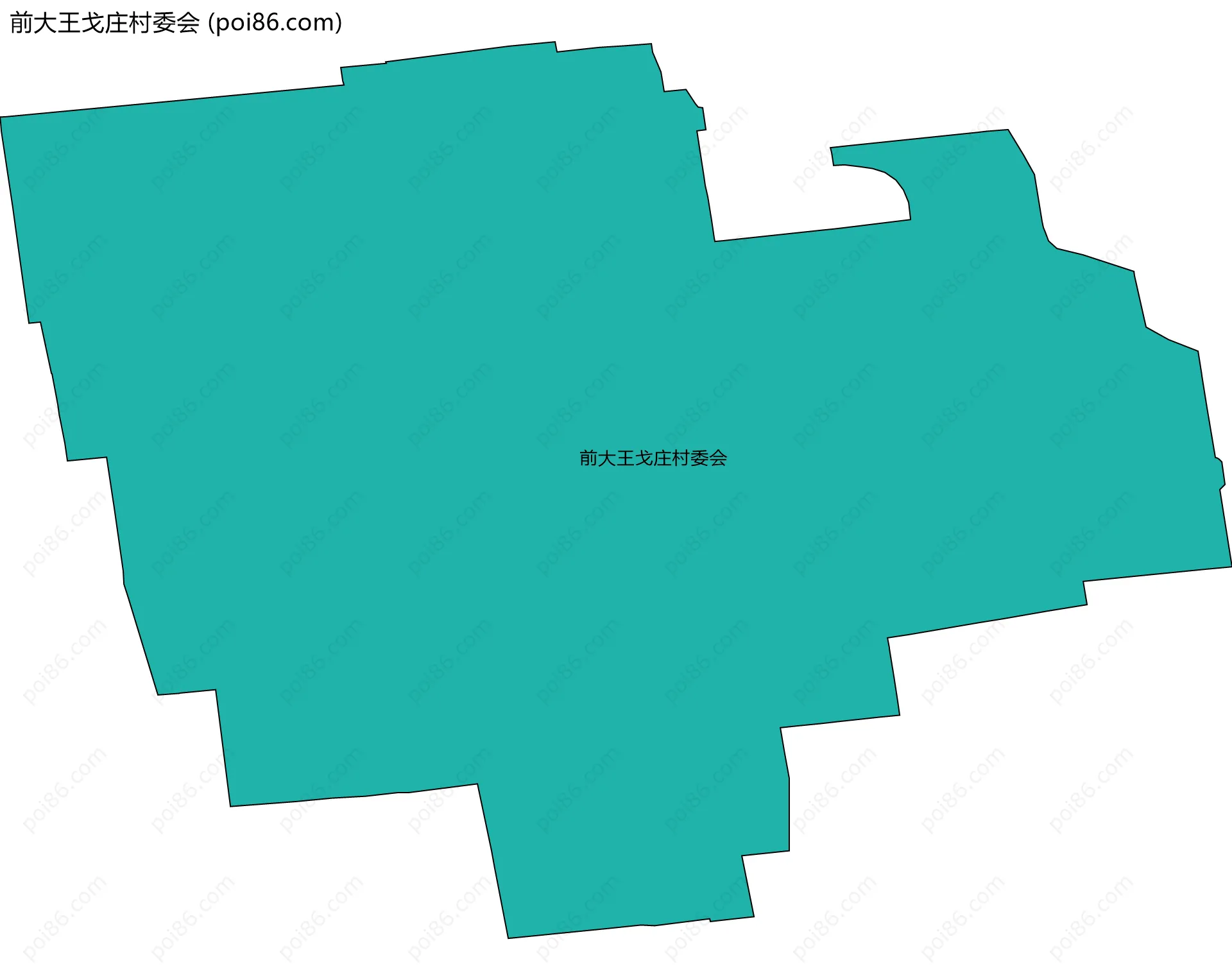 前大王戈庄村委会边界地图